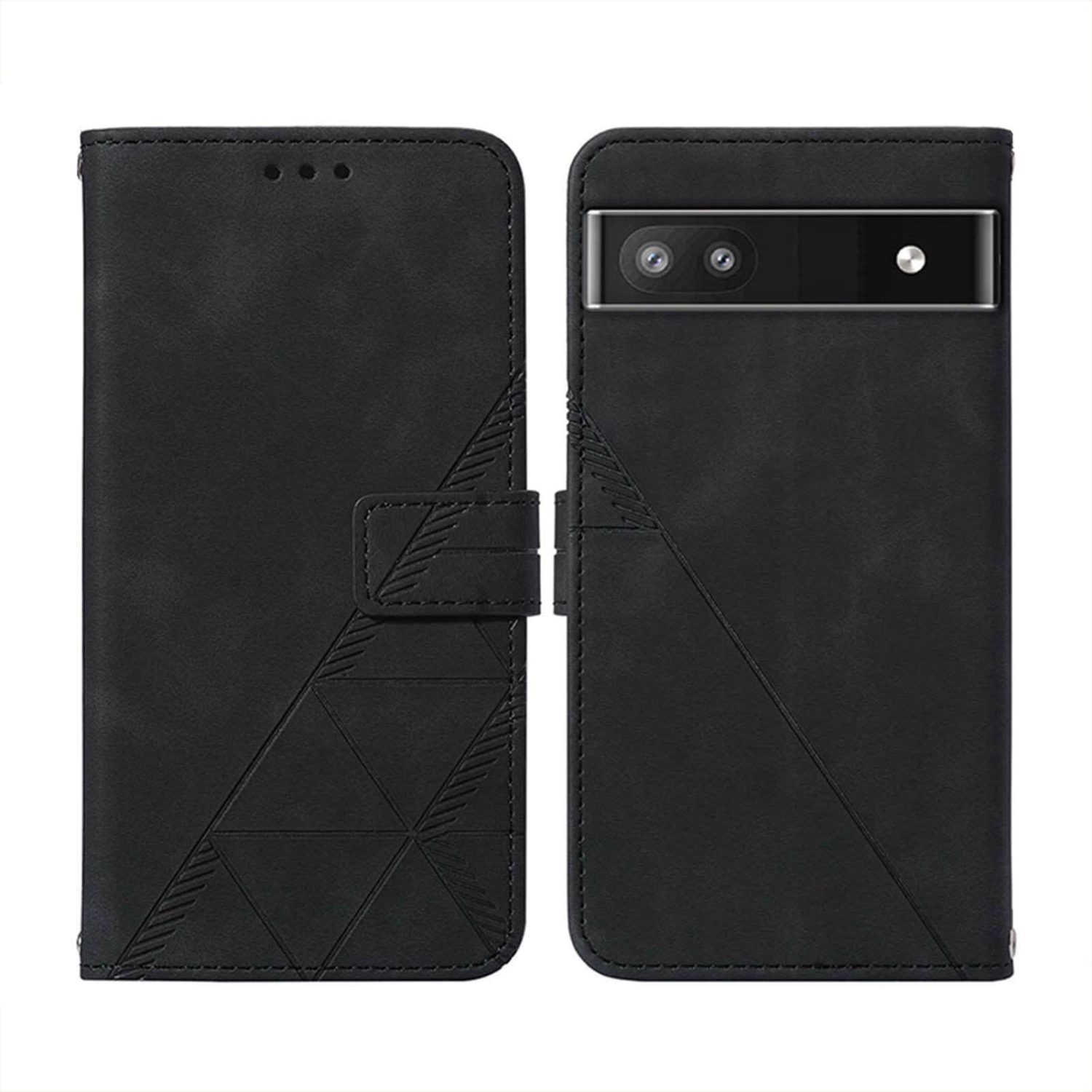 Étui portefeuille pour Pixel 6a, béquille en dragonne fentes pour carte et protecteur intérieur en TPUR pour Pixel 6a, étui folio à rabat en cuir de