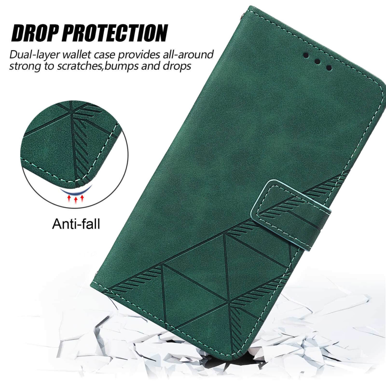 Étui portefeuille pour Pixel 6a, béquille en dragonne fentes pour carte et protecteur intérieur en TPUR pour Pixel 6a, étui folio à rabat en cuir de