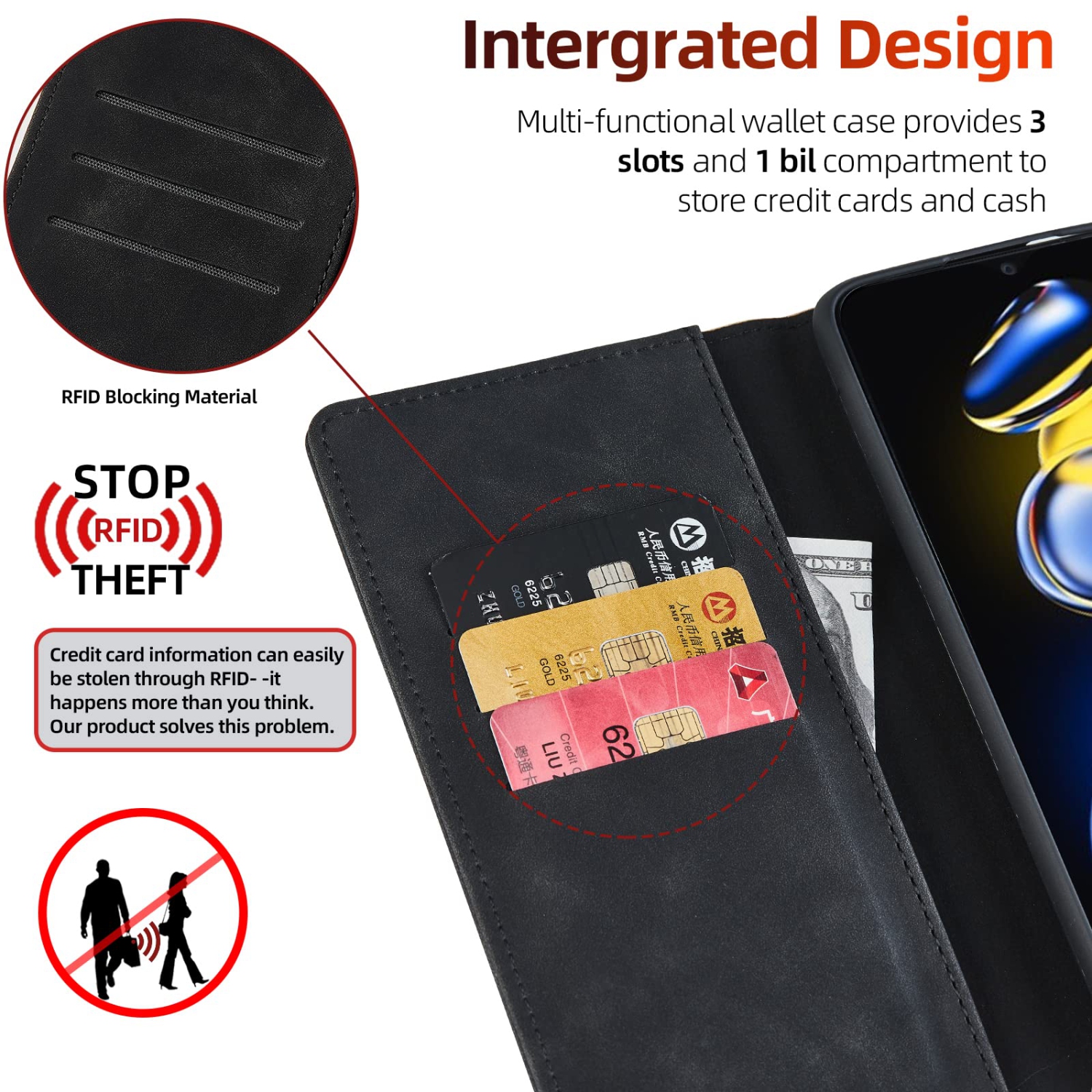 Google Pixel 7 Pro Case Wallet, Google Pixel 7 Pro Flip Case Premium PU Sturdy Leather Protective Magnetic Clasp Design Flip Case with Card Holder