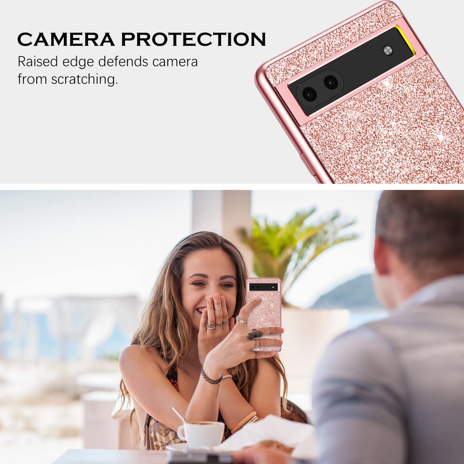 Google Pixel 6a Case Slim Glitter Google Pixel 6a 5G Case Bling Anti Scratch Sparkly for Girls Women Protective Phone Covers Cases for Google Pixel