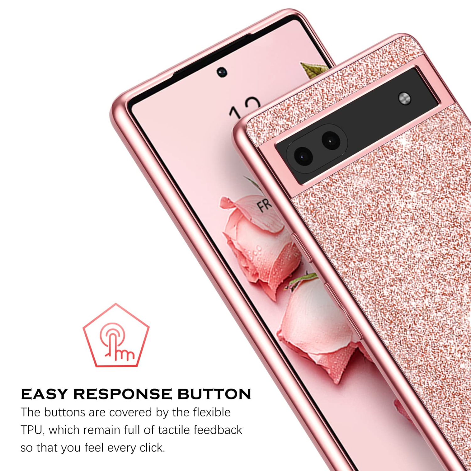 Google Pixel 6a Case Slim Glitter Google Pixel 6a 5G Case Bling Anti Scratch Sparkly for Girls Women Protective Phone Covers Cases for Google Pixel