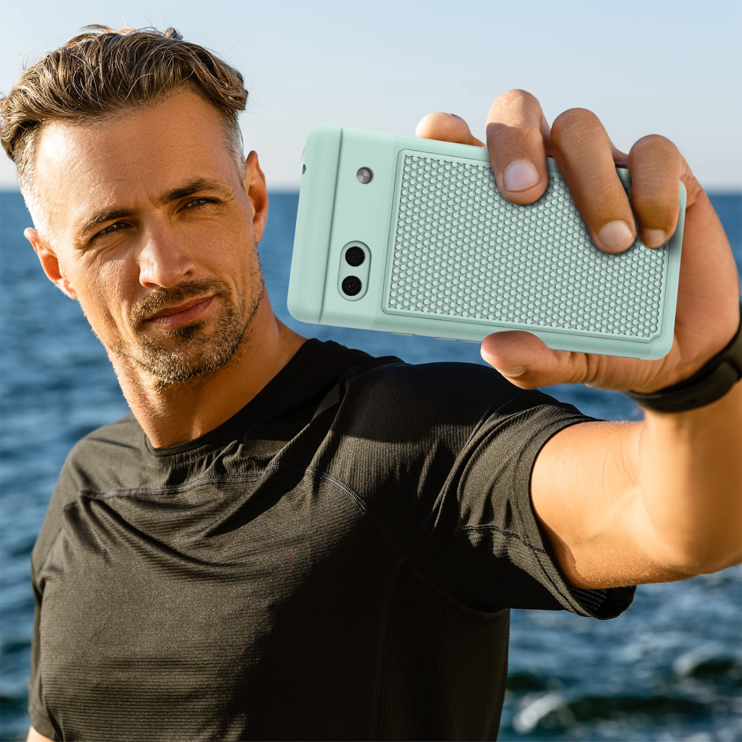 Google Pixel 6a Phone Case: Dual Layer Protective Heavy Duty Cell Phone Cover Shockproof Rugged with Non Slip Textured Back - Military Drop