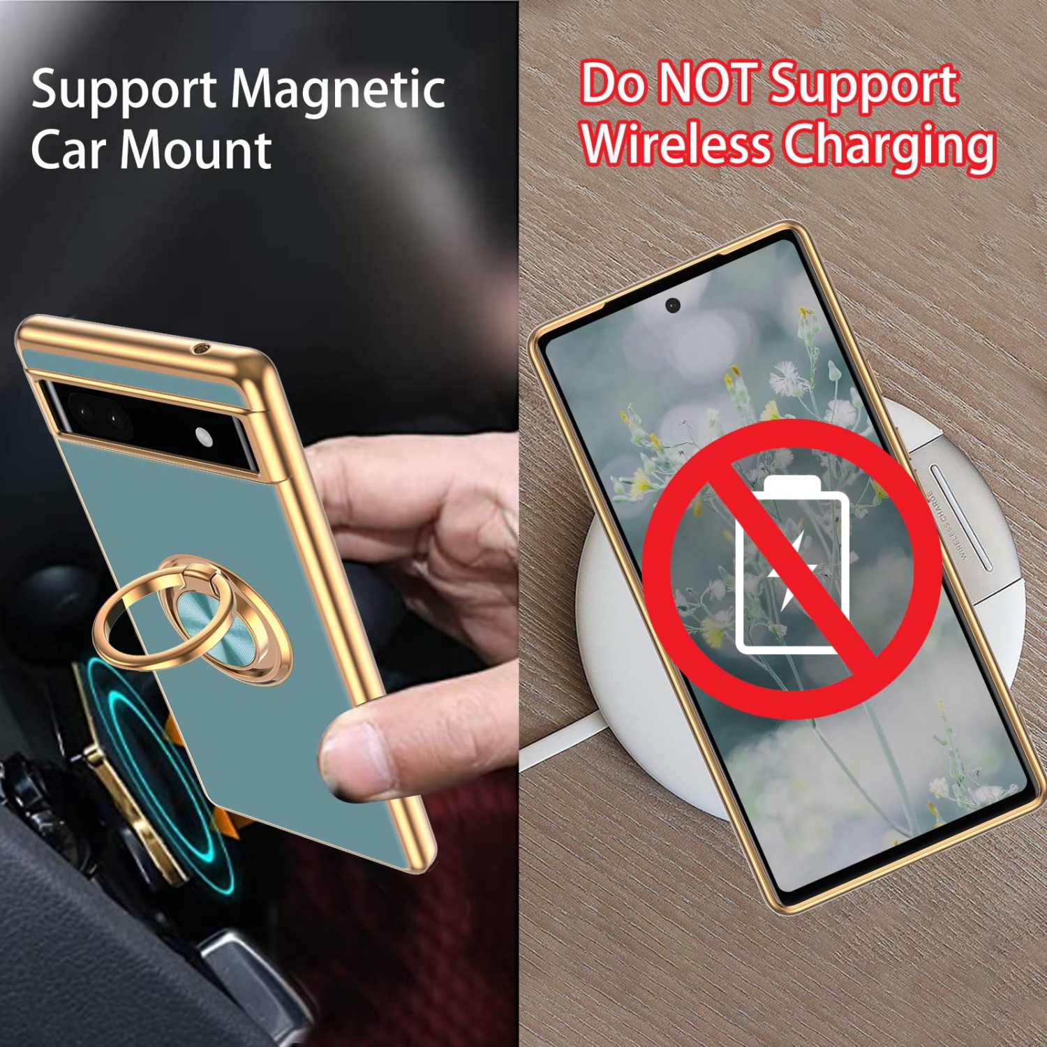 Étui pour Pixel 6a de Google, étui mince en silicone souple, support magnétique rotatif 360 degrés, béquille et béquille, protecteur antichoc, étui