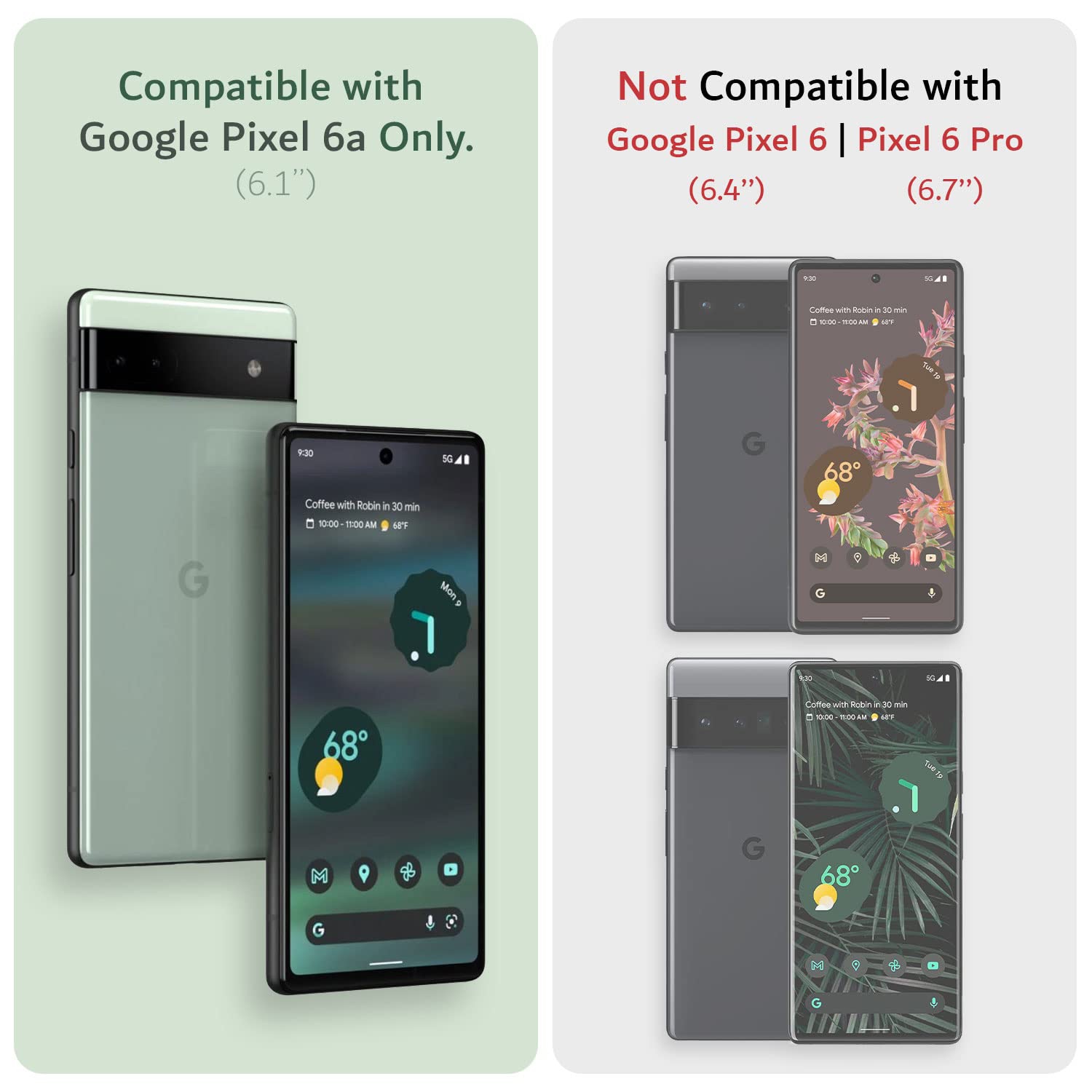 Étui DualShield conçu pour le Pixel 6a de Google, étui protecteur mince double couche antichoc MergeGrip de qualité militaire pour Pixel 6a (bleu