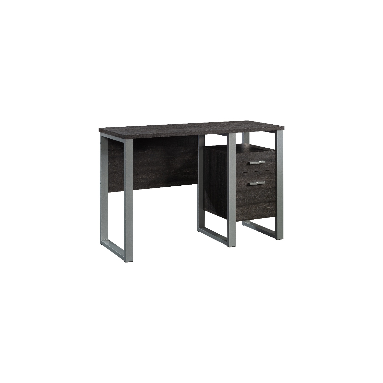Sauder Rock Glen Engineered Wood and Metal Desk in Blade Walnut