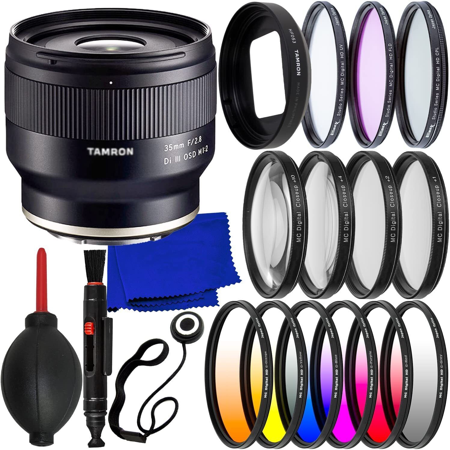 Objectif OSD M 1:2 35 mm f/2.8 Di III Tamron pour Sony E F053S - Ensemble d’accessoires 18 pièces