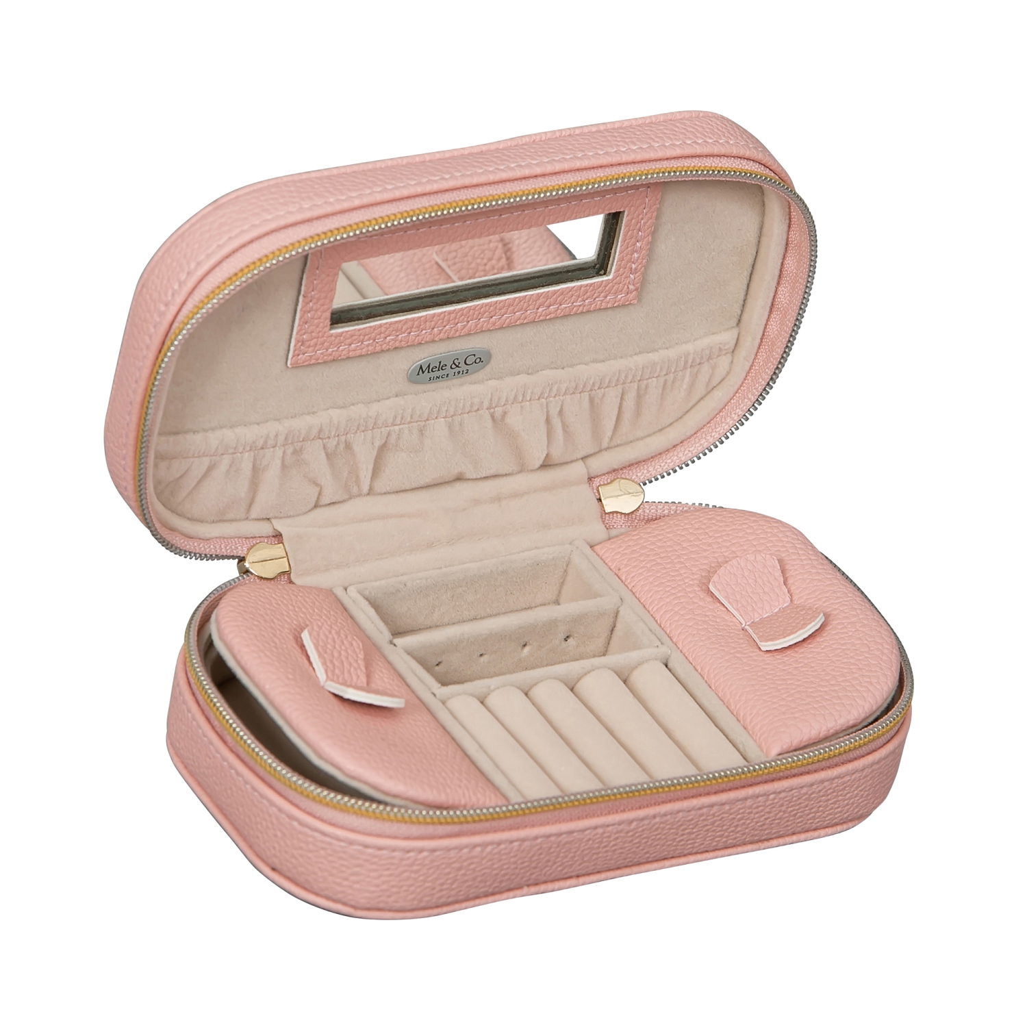 Coffret à bijoux de voyage en cuir végétalien Lucy de Gunther Mele et Co Lucy