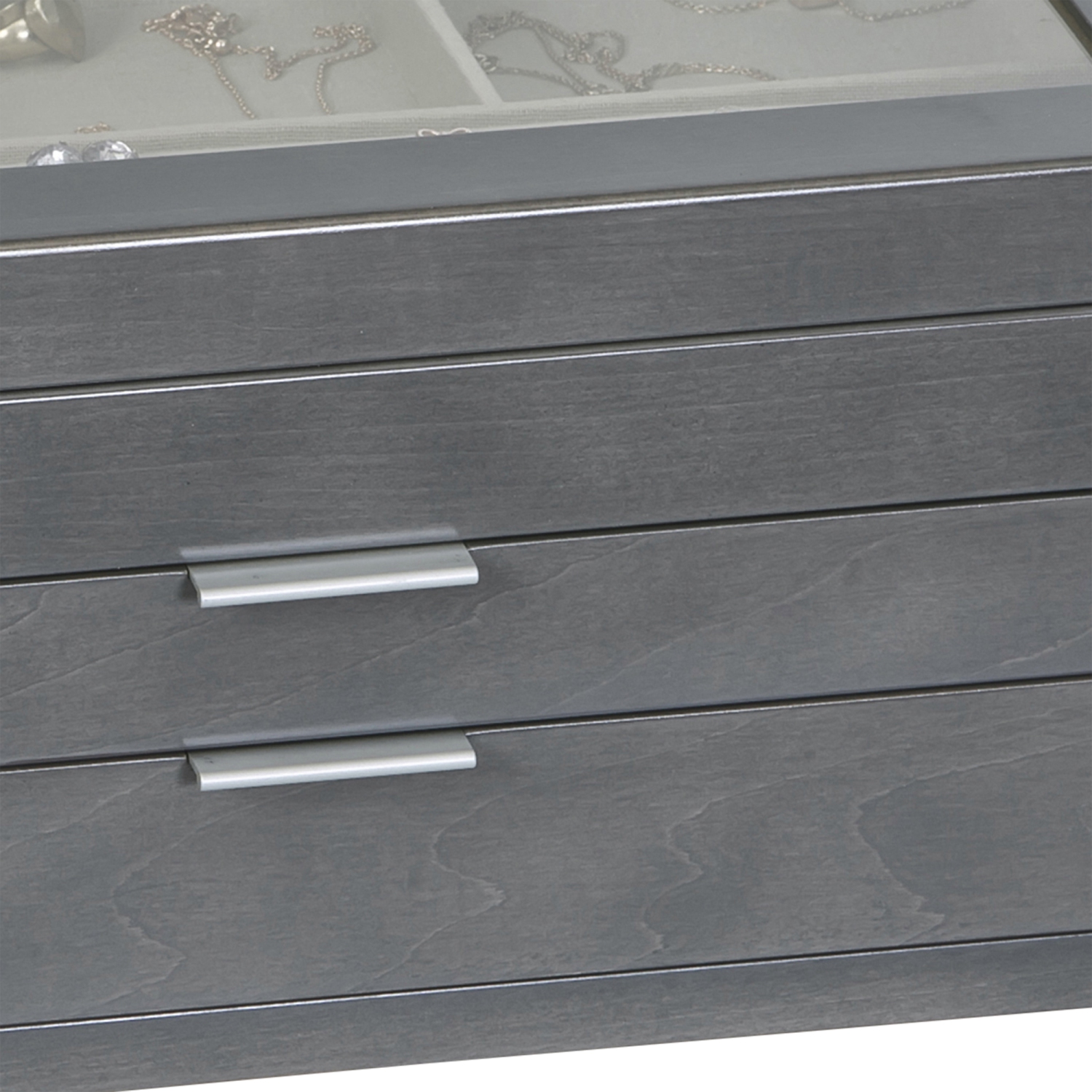 Coffret à bijoux en bois avec couvercle en verre Misty de Gunther Mele