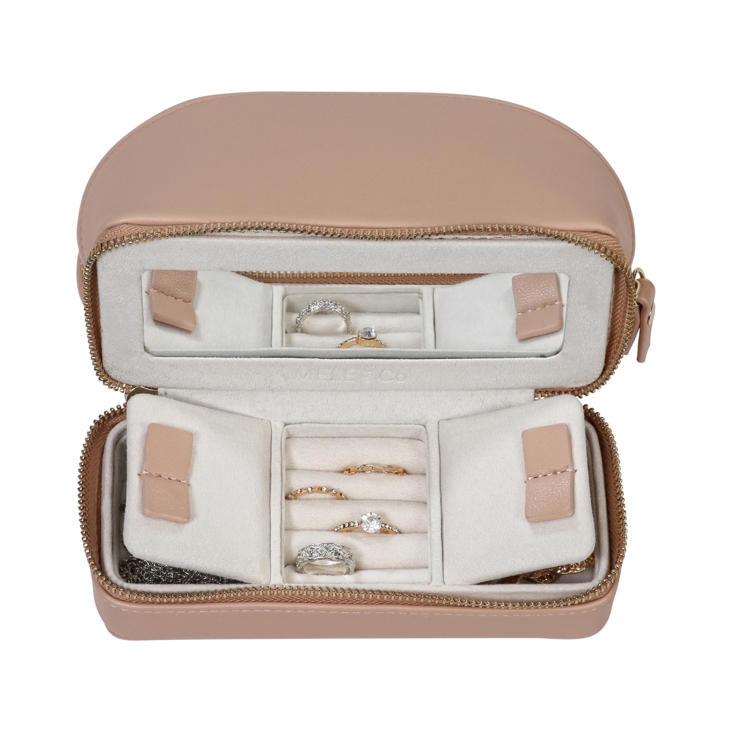 Coffret à bijoux de voyage en cuir végétalien et Co Duo de Gunther Mele en cuir végétal