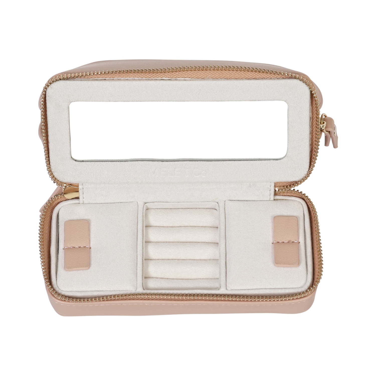 Coffret à bijoux de voyage en cuir végétalien et Co Duo de Gunther Mele en cuir végétal