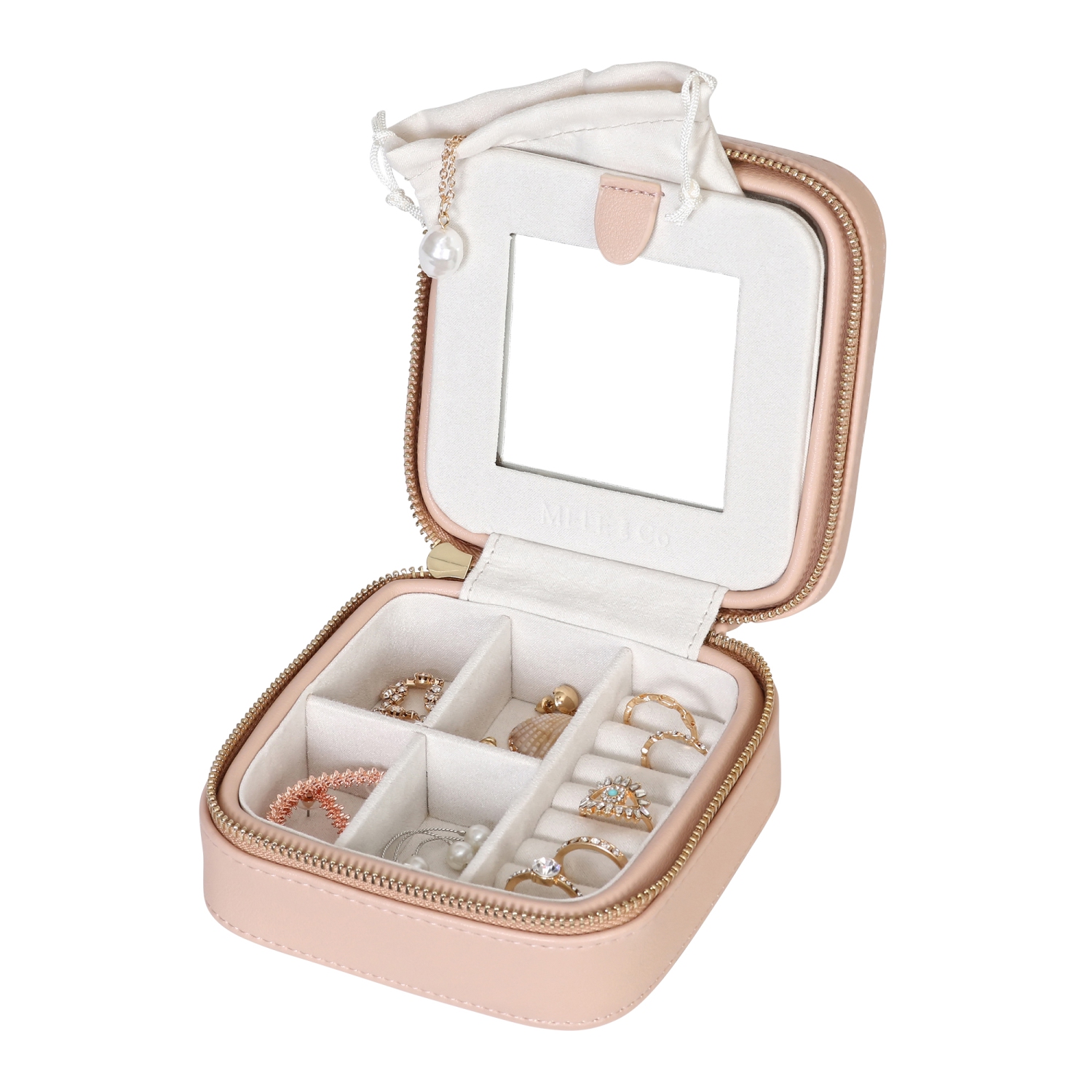 Coffret à bijoux de voyage en cuir végétalien Stow and Go de Gunther Mele et Co