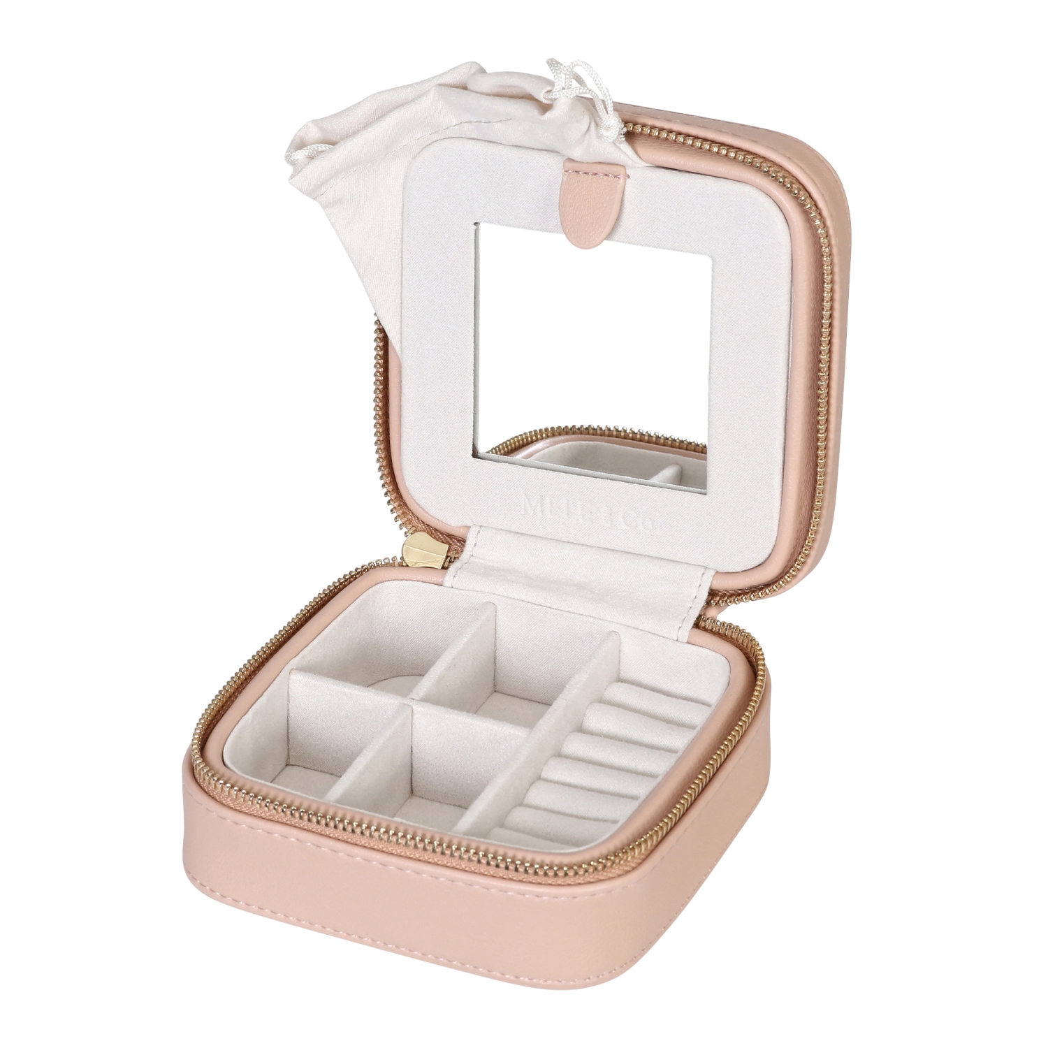 Coffret à bijoux de voyage en cuir végétalien Stow and Go de Gunther Mele et Co