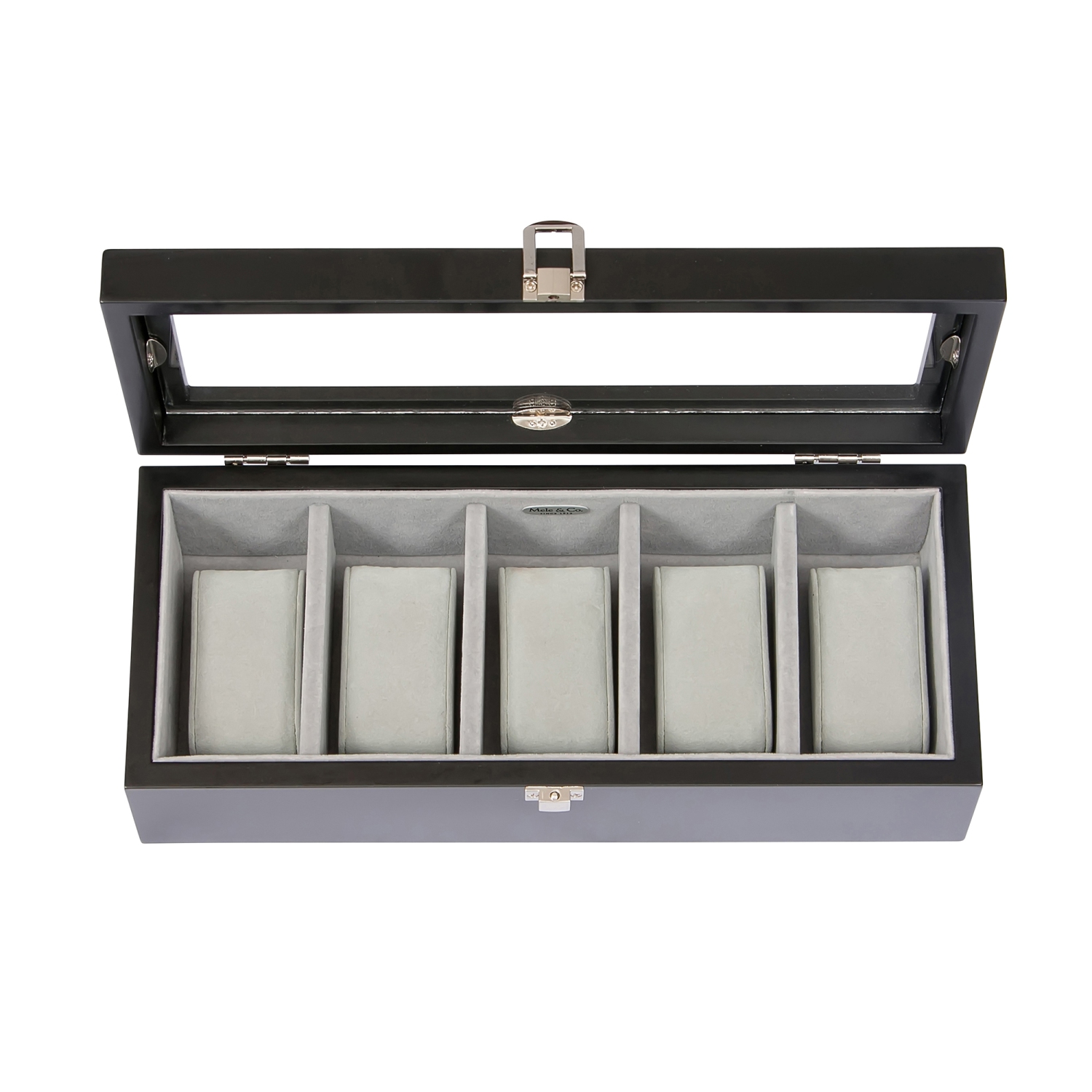 Coffret en bois pour montres avec plateau en verre Co Tate de Gunther Mele