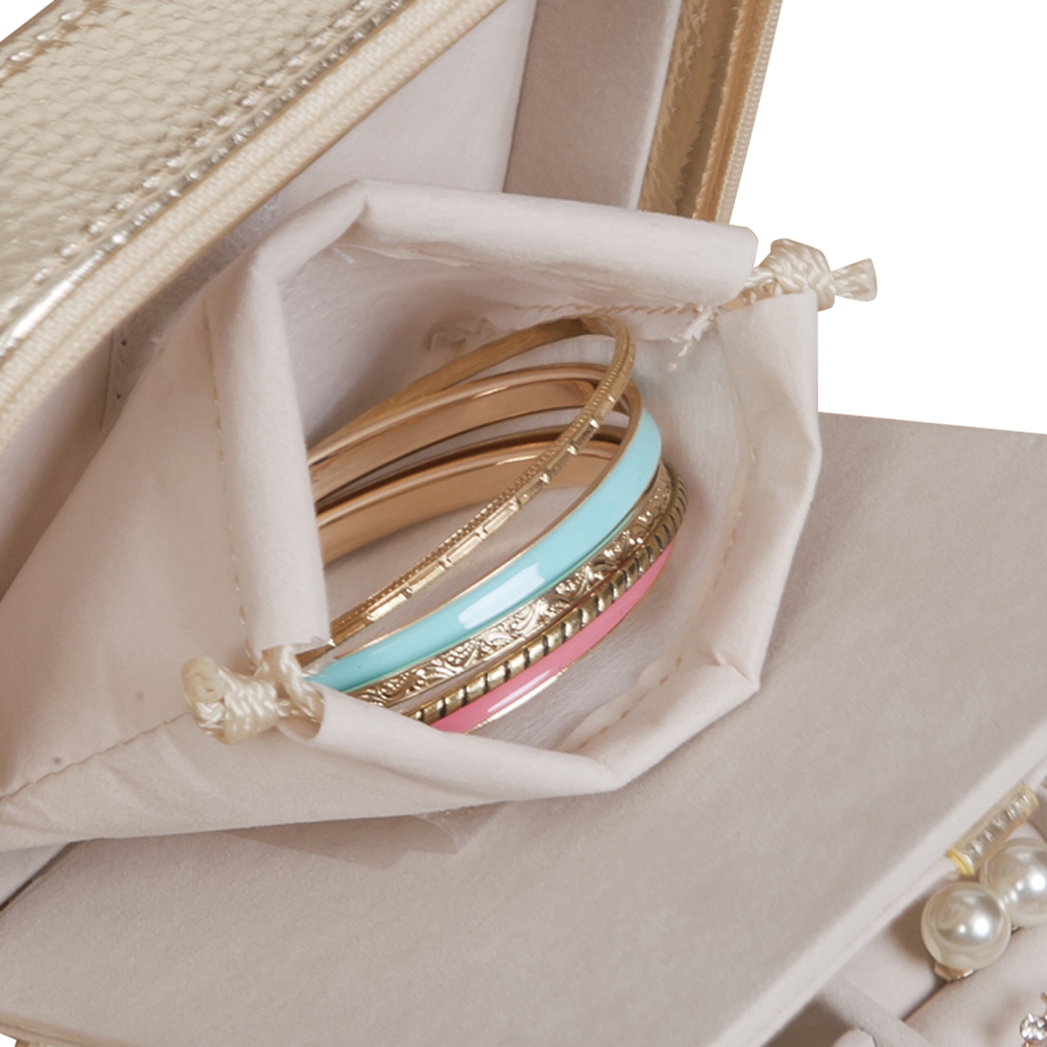 Coffret à bijoux de voyage en cuir végétalien Luna et Gunther Mele