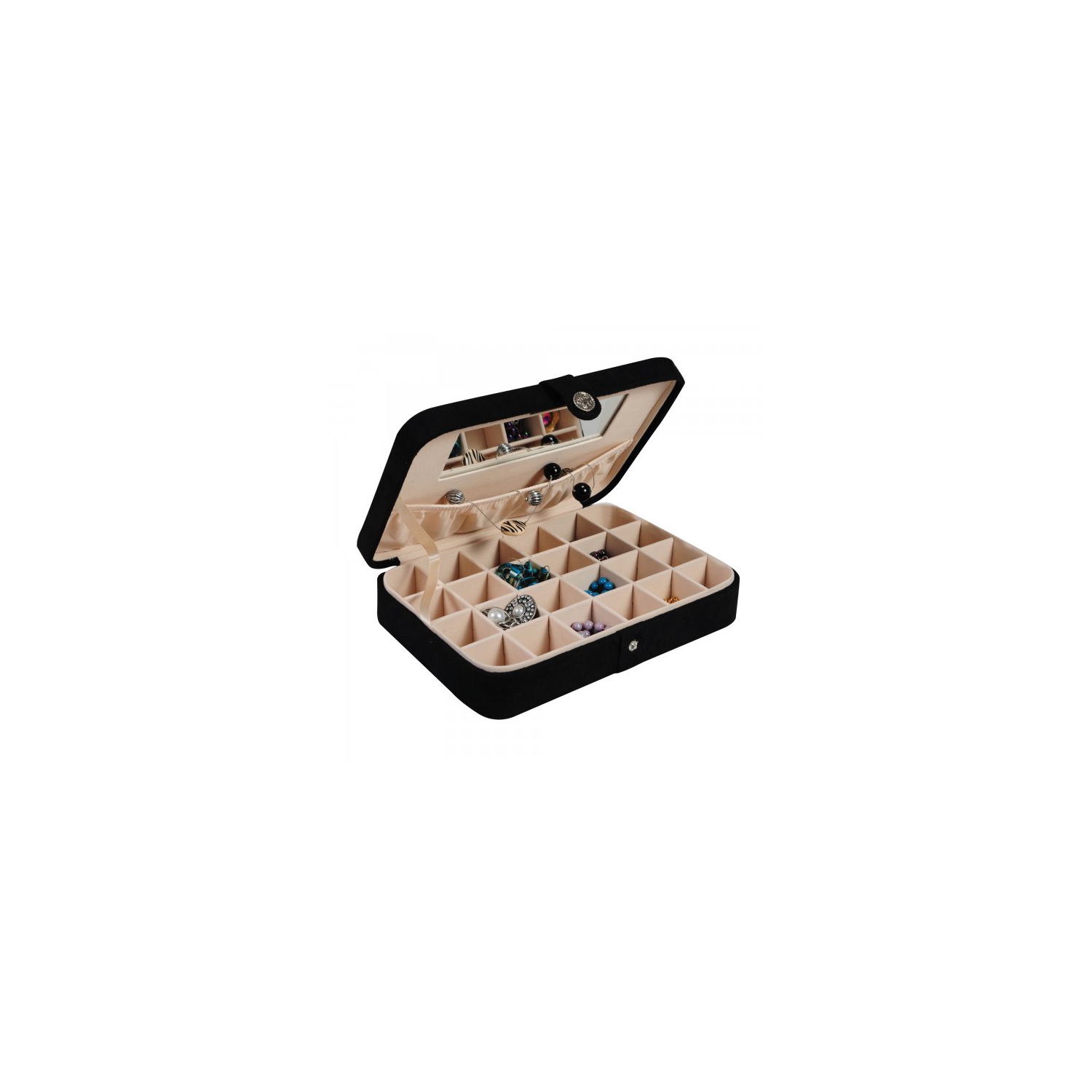 Gunther Mele and Co Maria – Coffret à bijoux avec porte-bagues en peluche, 24 sections