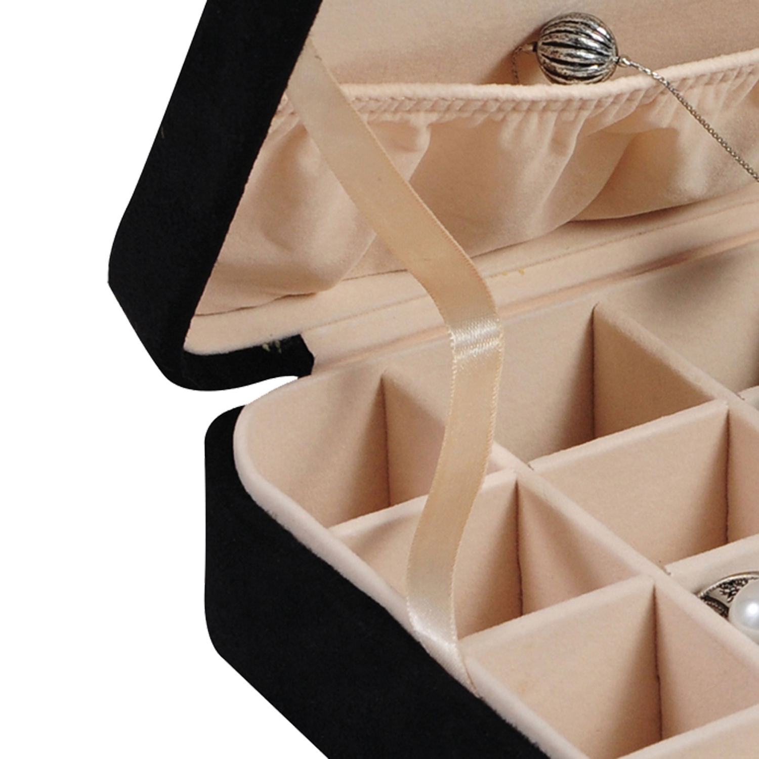 Gunther Mele and Co Maria – Coffret à bijoux avec porte-bagues en peluche, 24 sections