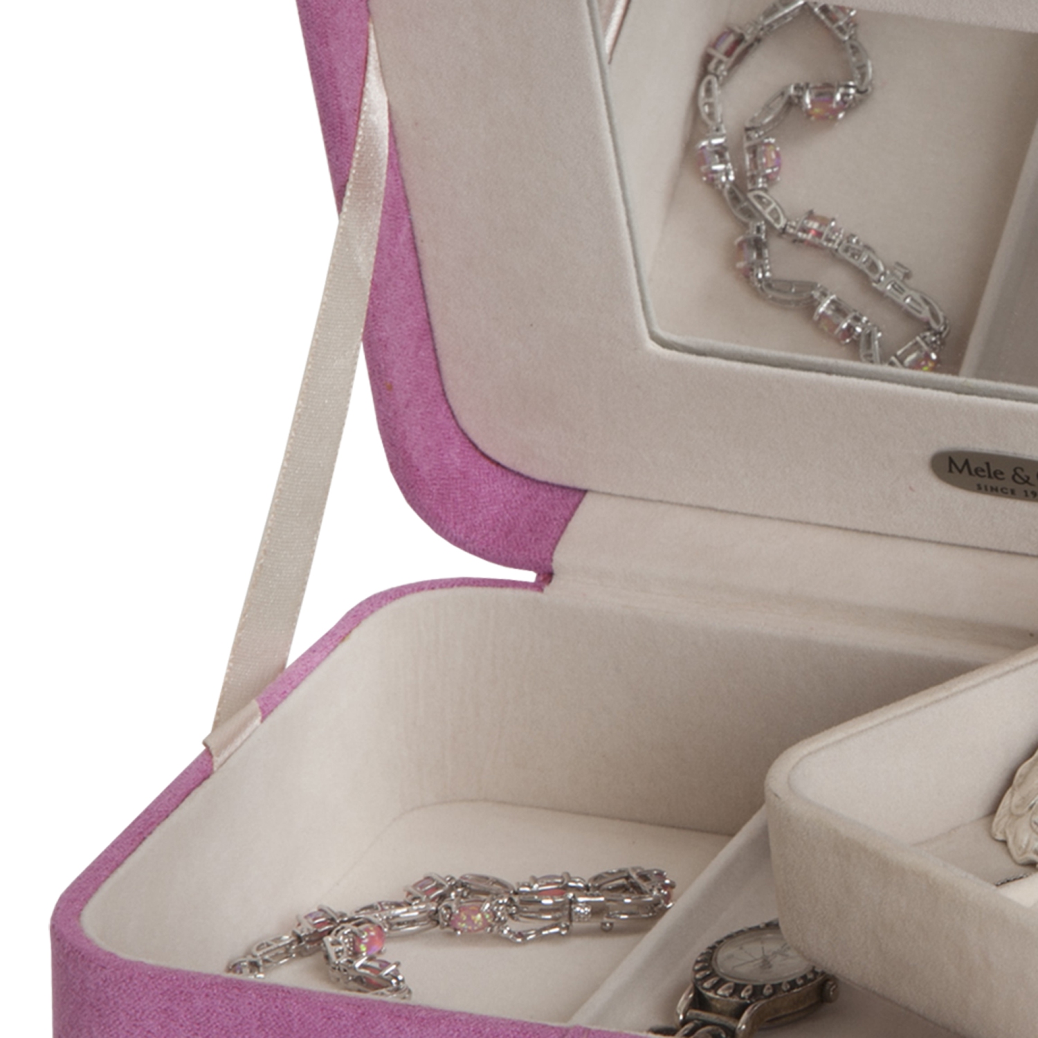 Gunther Mele et Co Giana – Coffret à bijoux en peluche avec plateau amovible