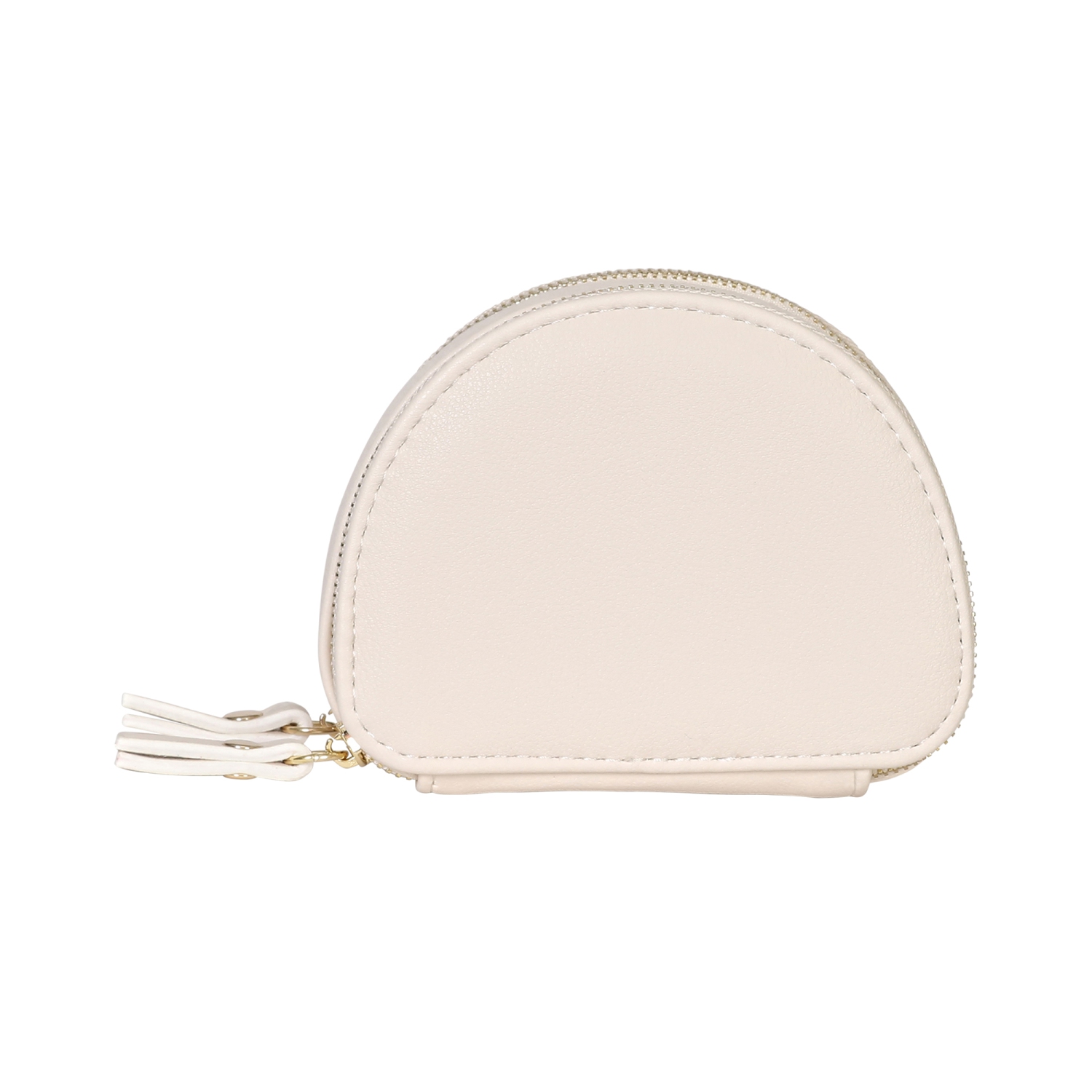 Gunther Mele et Co Duo – Mini coffret à bijoux de voyage en cuir végétalien, écru