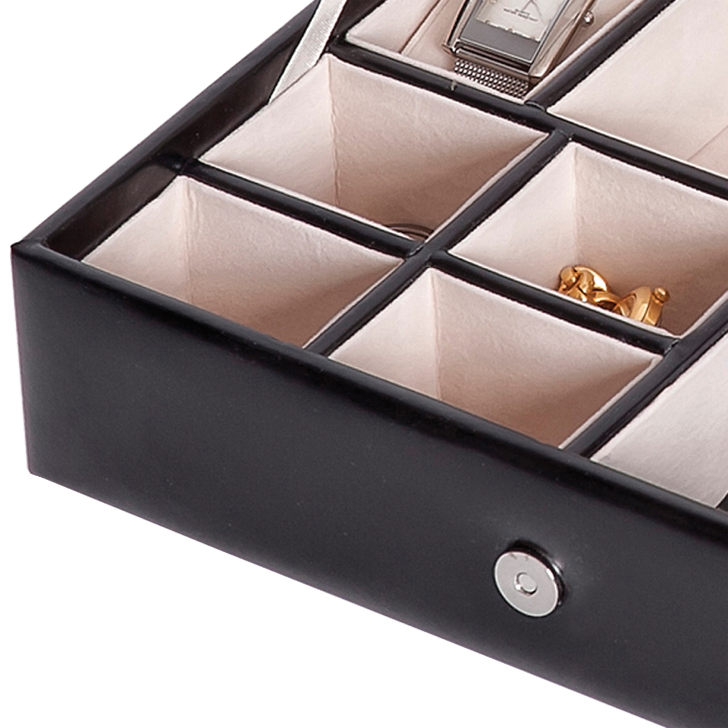 Mele and Co Carson Men's Dresser Top Valet Jewelry Box