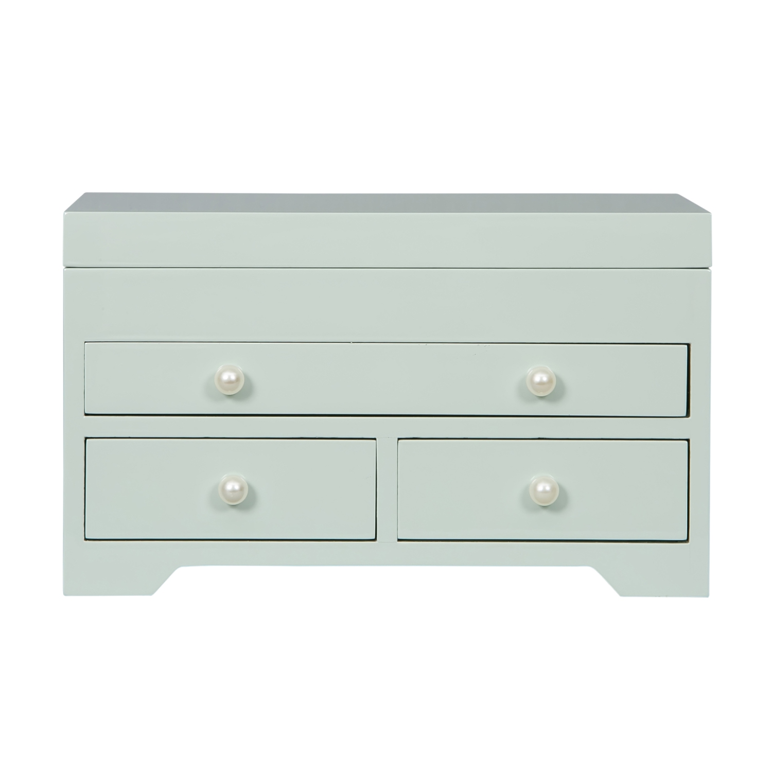 Mele and Co Bianca Wooden Jewelry Box in Seafoam Finish