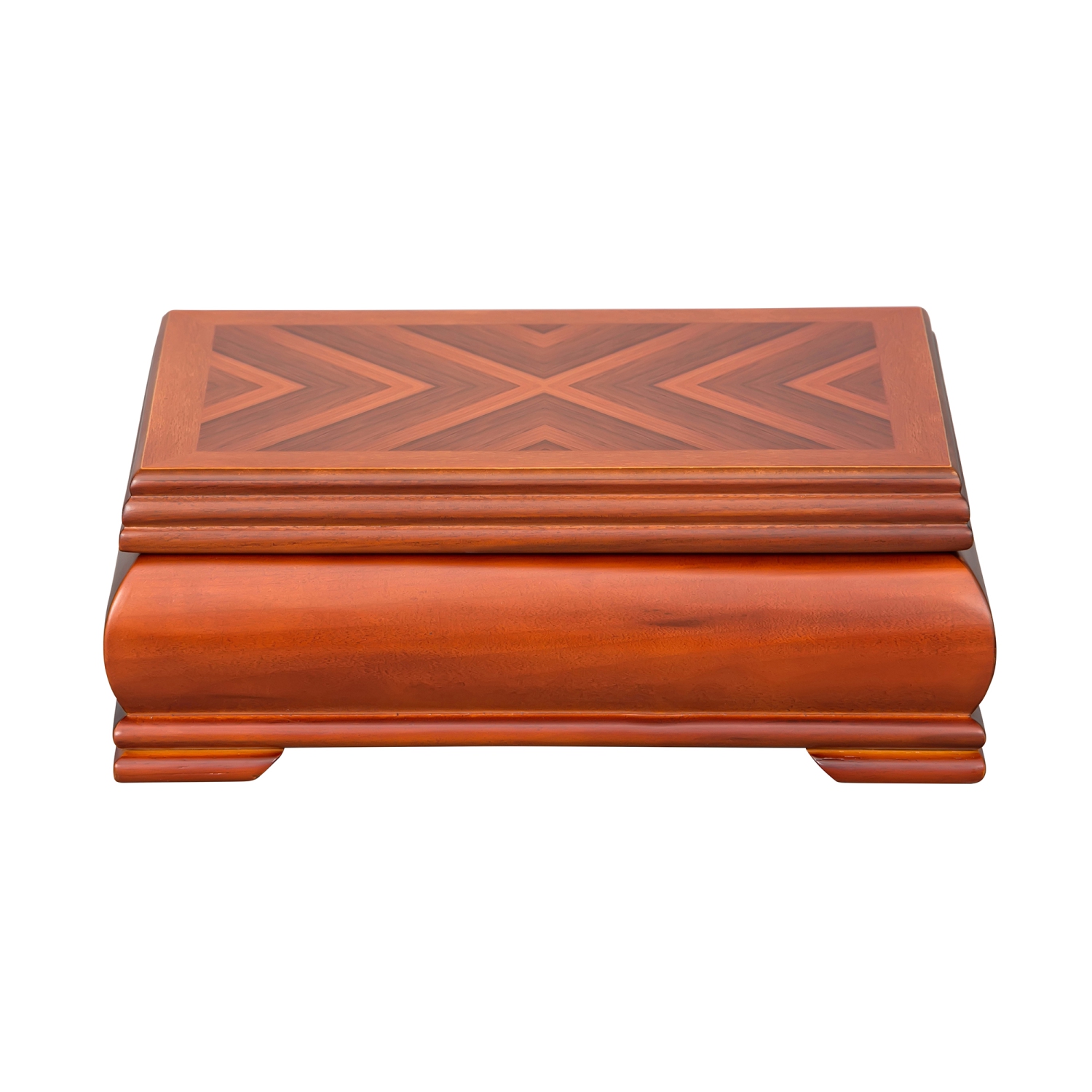 Mele and Co Carmen Wooden Jewelry Box in Walnut Finish