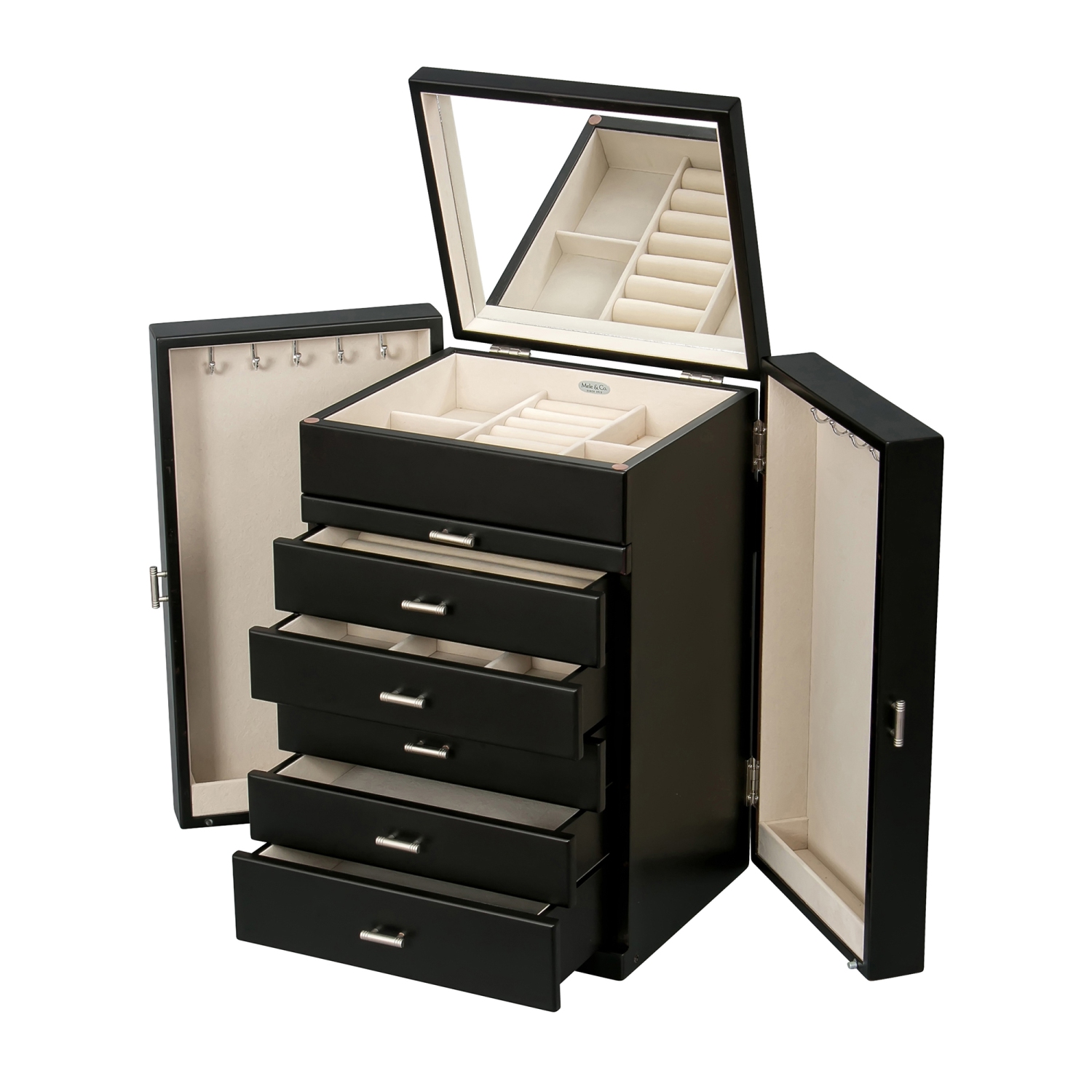 Gunther Mele et Co – Grand coffret à bijoux en bois Geneva au fini Java