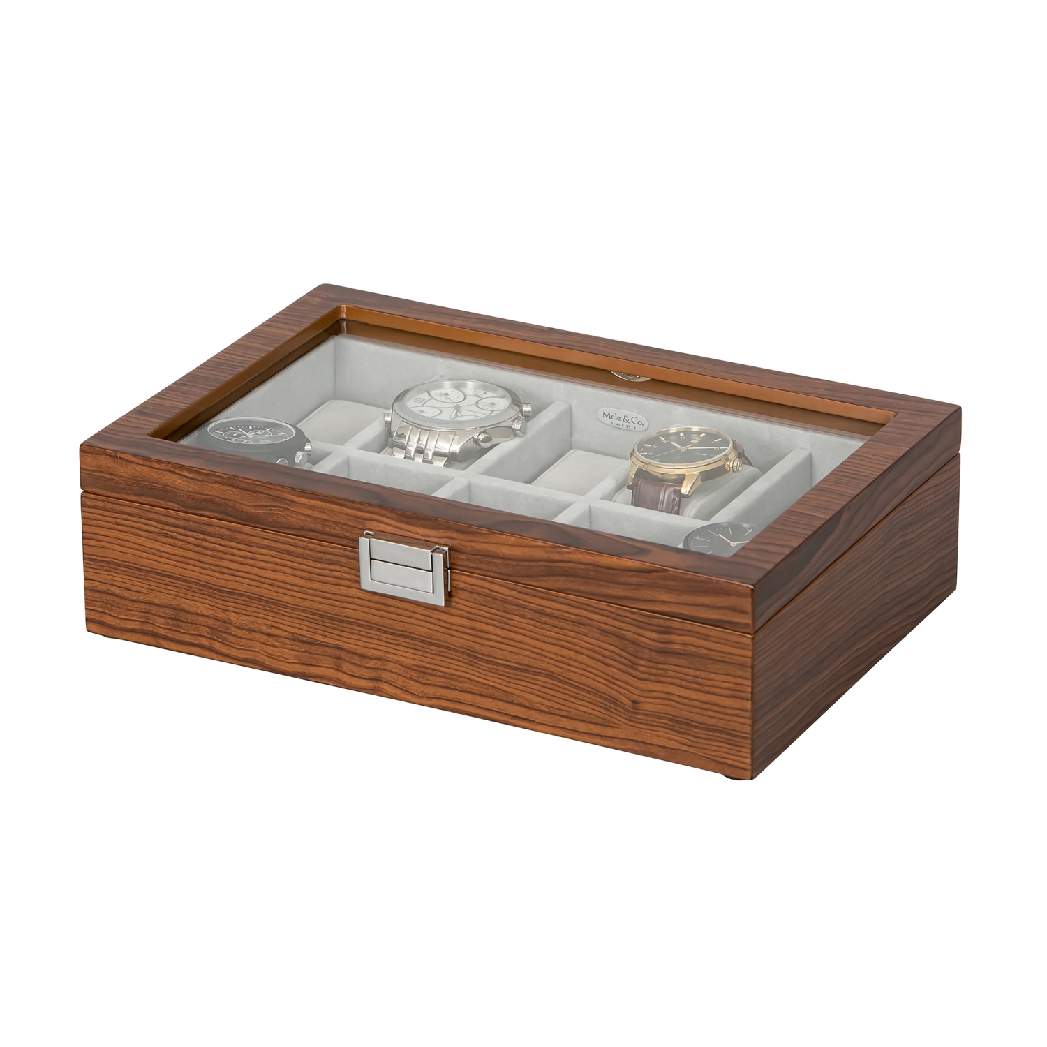 Coffret en bois pour montres avec dessus en verre Jayson de Gunther Mele et de Co