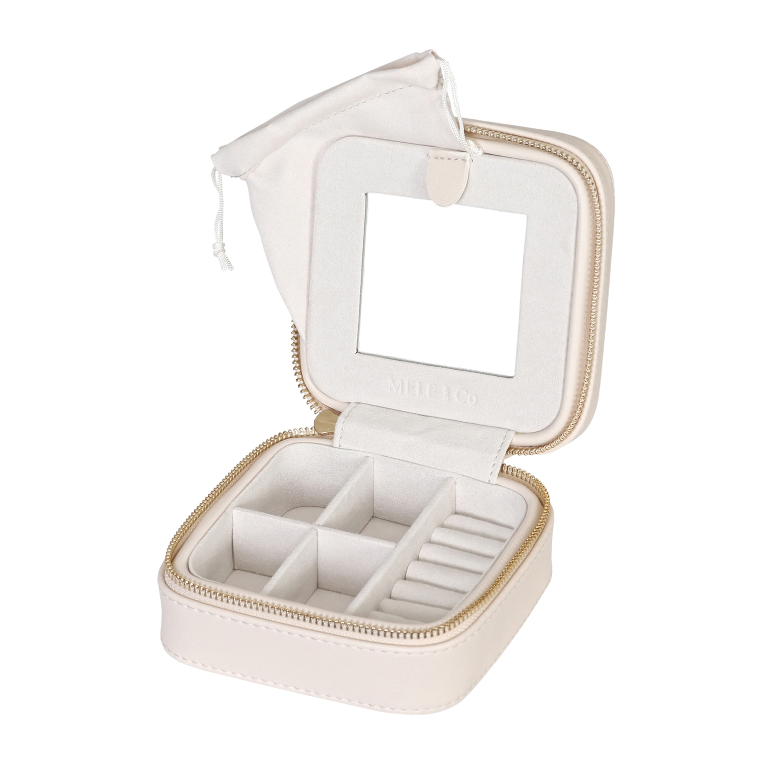 Coffret à bijoux de voyage en cuir végétalien Stow and Go de Gunther Mele et Co