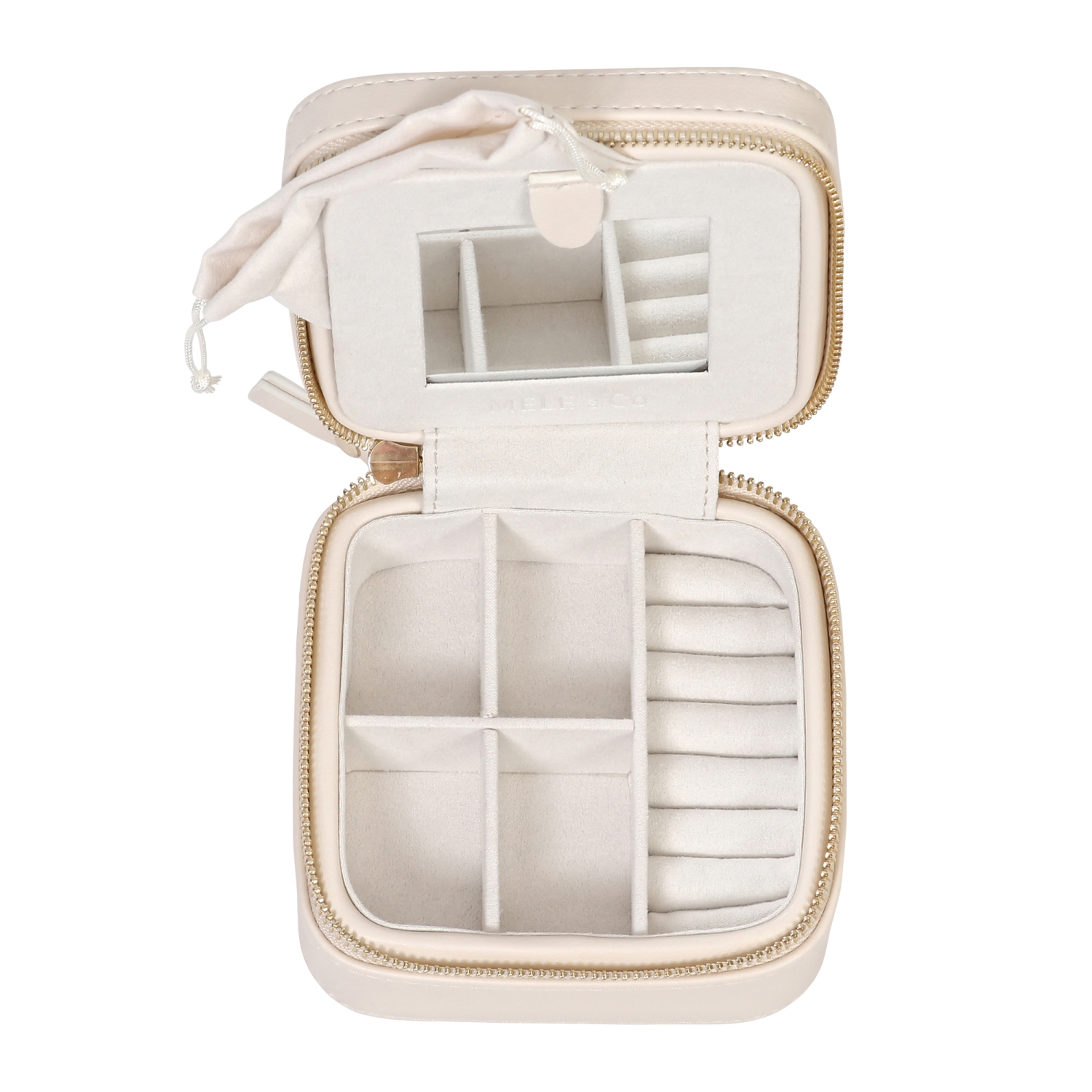 Coffret à bijoux de voyage en cuir végétalien Stow and Go de Gunther Mele et Co