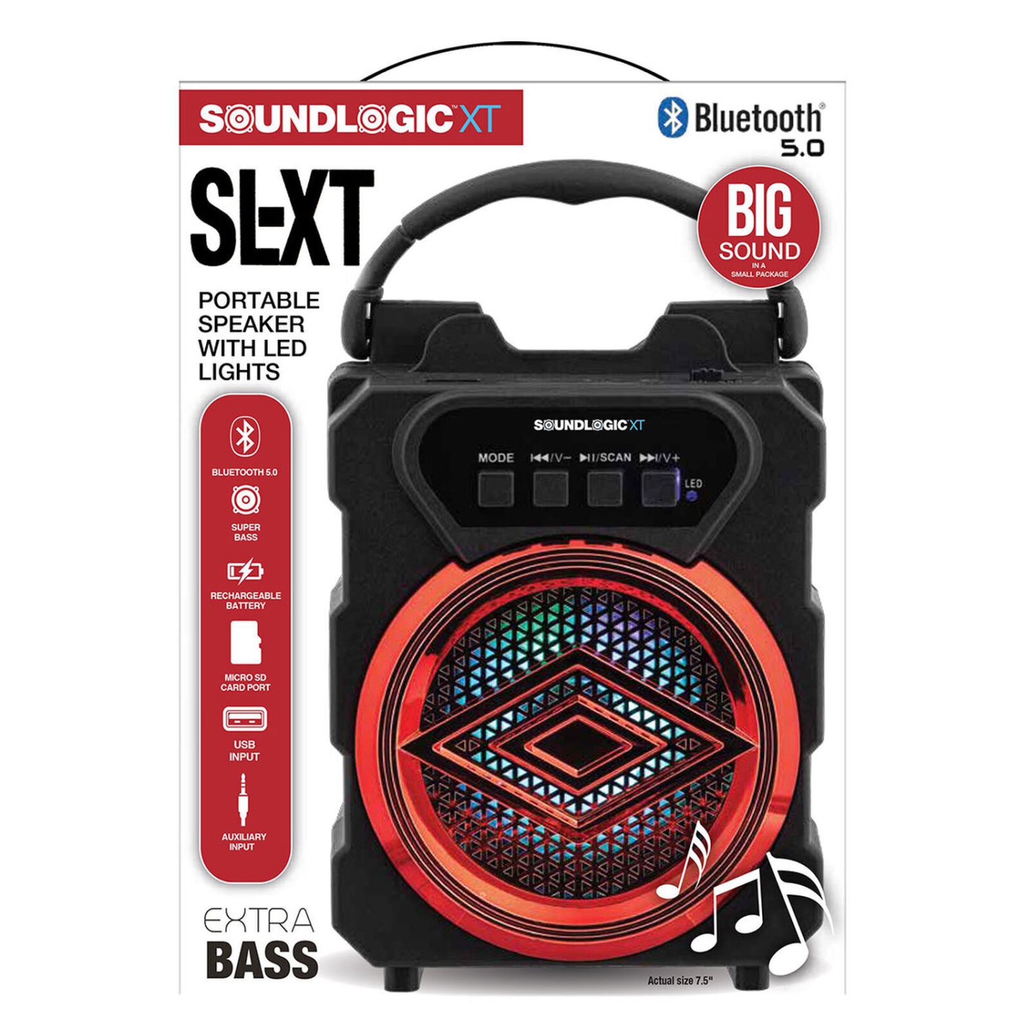 Soundlogic XT SL-XT Mini Portable Bluetooth Speaker with LED