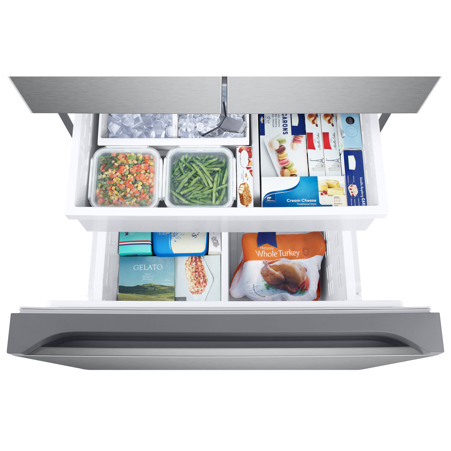 Réfrigérateur 2 portes de 24,5 pi³ 33 po de Samsung - Acier inoxydable