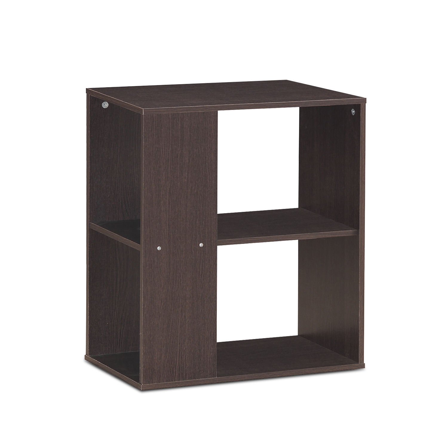 Topbuy 2-Piece 2-Tier Sofa Side End Table Modern Nightstand with Open Storage Shelves