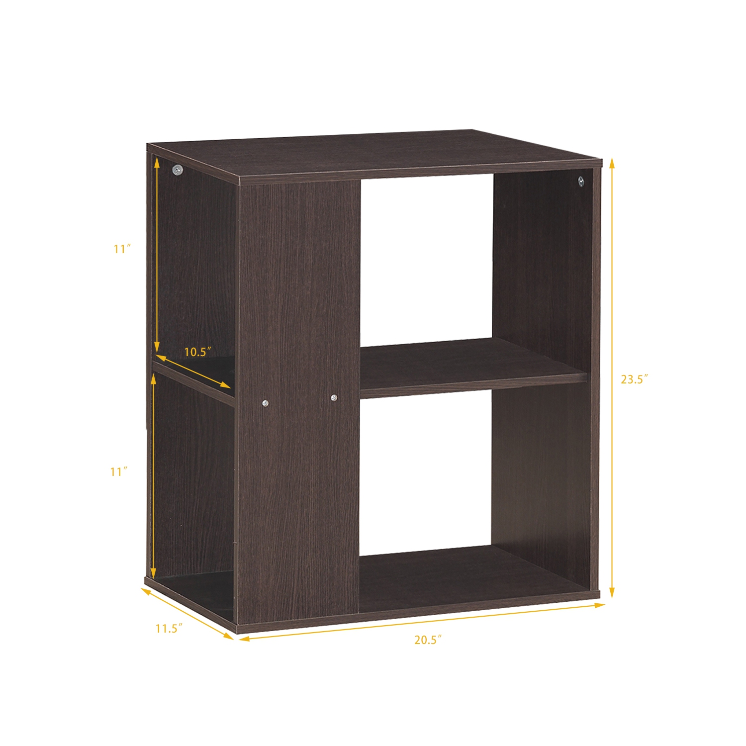 Topbuy 2-Tier Sofa Side End Table Modern Nightstand with Open Storage Shelves