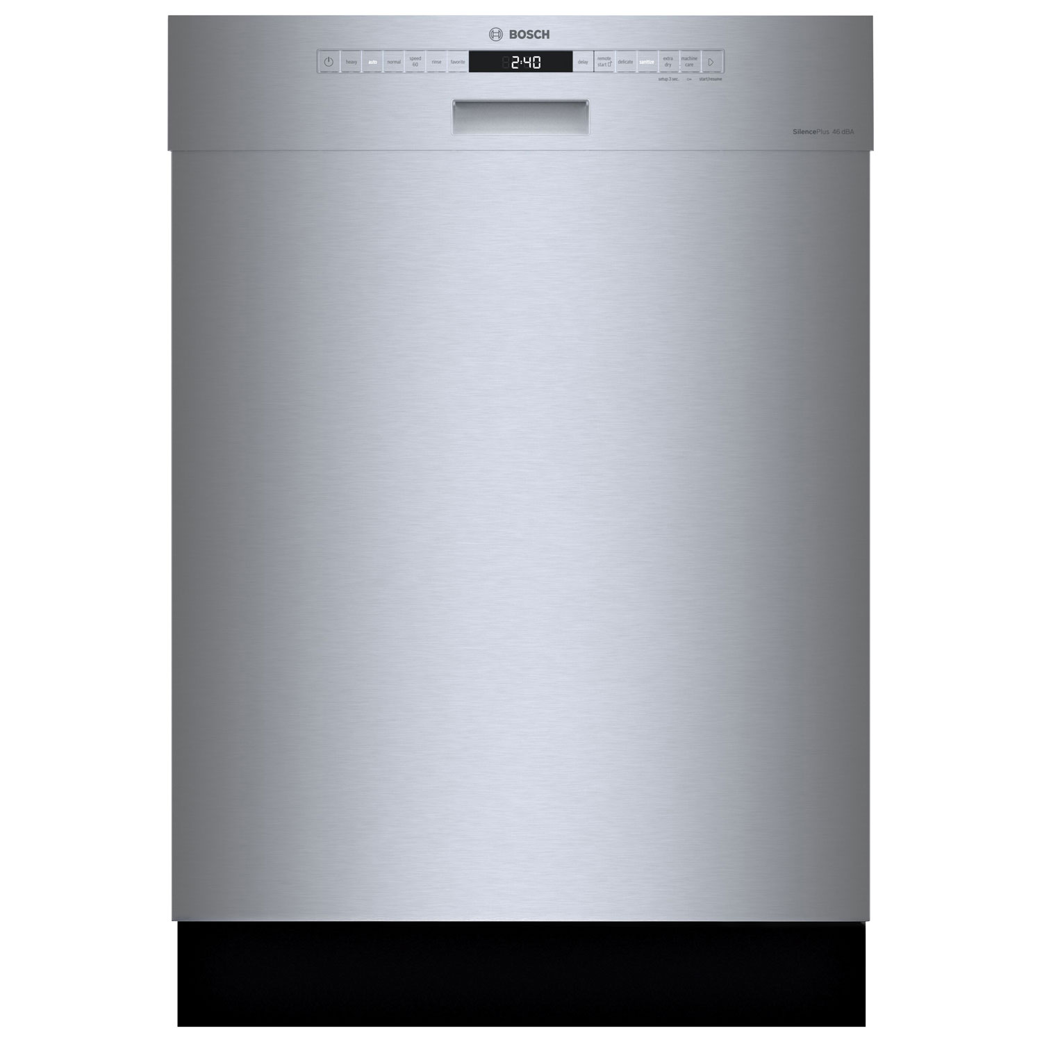 Bosch 24" 46dB Built-In Dishwasher with Stainless Steel Tub & Third Rack (SHE53B75UC) - Stainless Steel