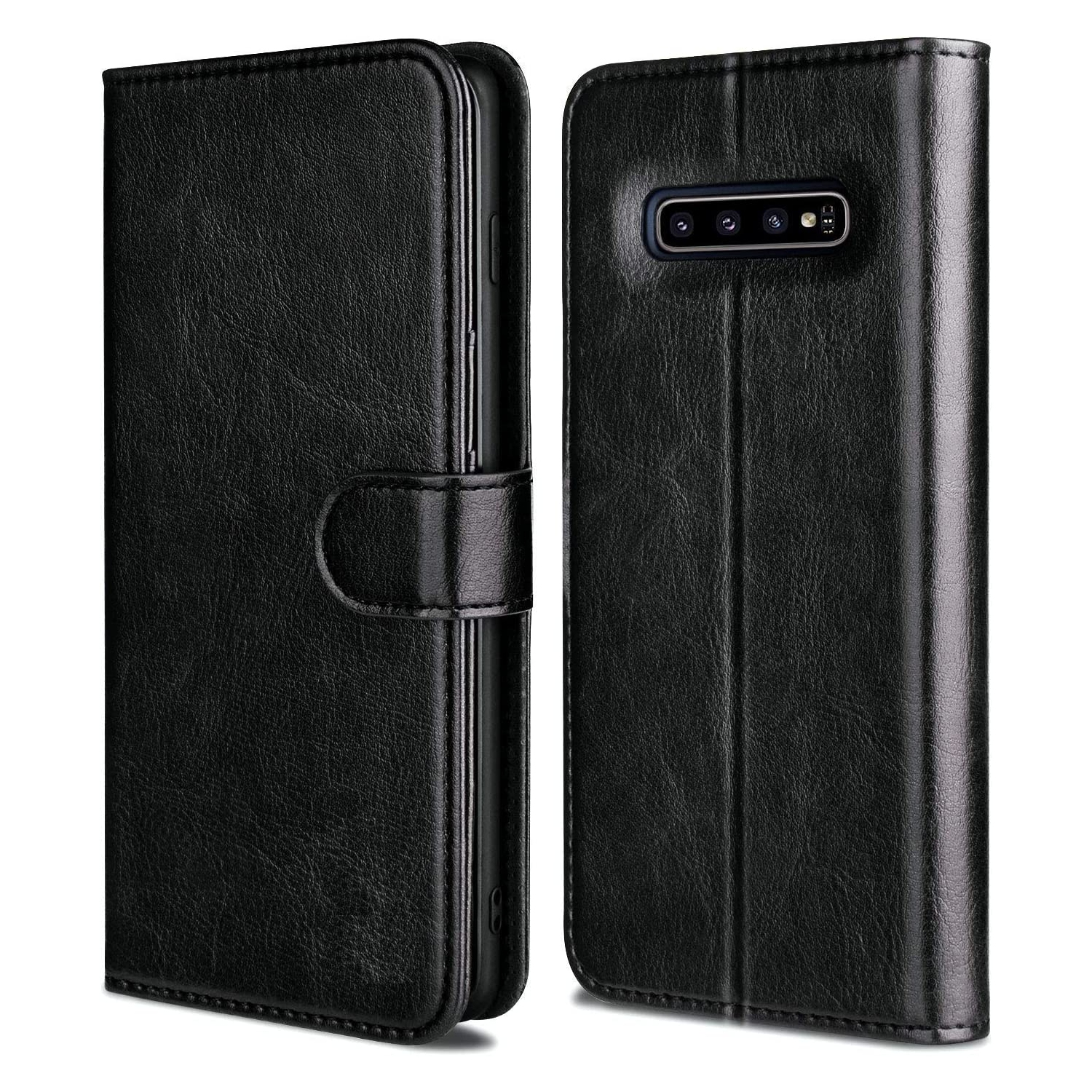 Leather Wallet Samsung Galaxy S9 Plus Case, Folio Flip Kickstand TPU [Magnetic Closure] Shockproof Card Slots &