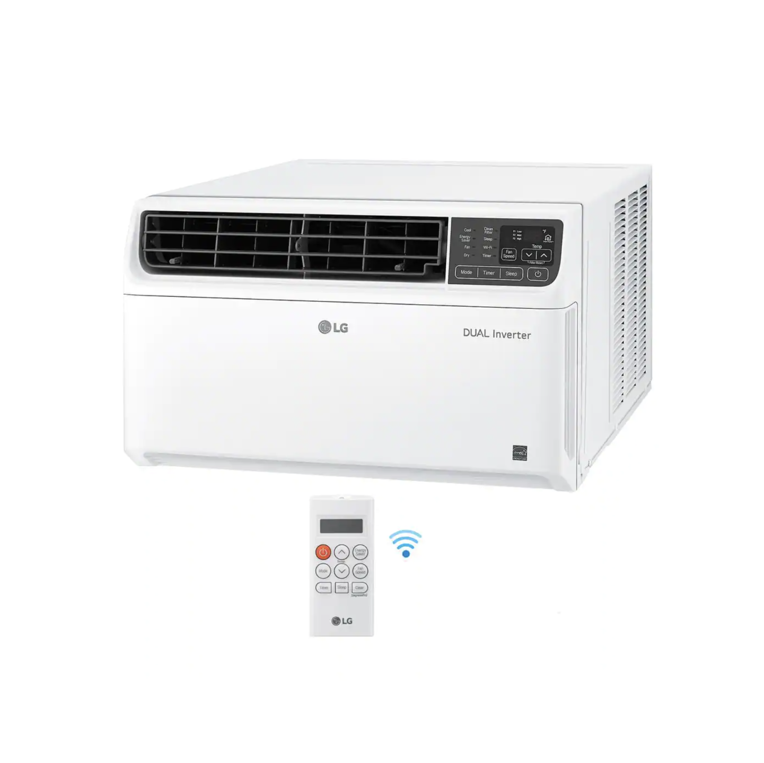 LG 12,000 BTU Dual Inverter Smart (Wi-Fi) Window Air Conditioner, Cools 550 Sq.Ft, Ultra Quiet, 35% Energy Savings, Works w/ LG ThinQ, Alexa, Google & Remote - 115 V (LW1222IVISM)