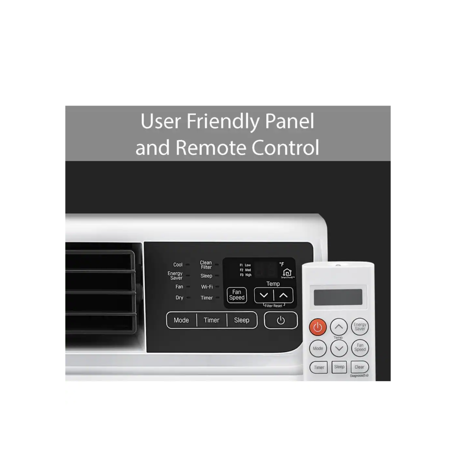 LG 12,000 BTU Dual Inverter Smart Window Air Conditioner, Cools 550 Sq.Ft, Ultra Quiet, 35% Energy Savings, Works w/ LG ThinQ, Alexa, Google & Remote