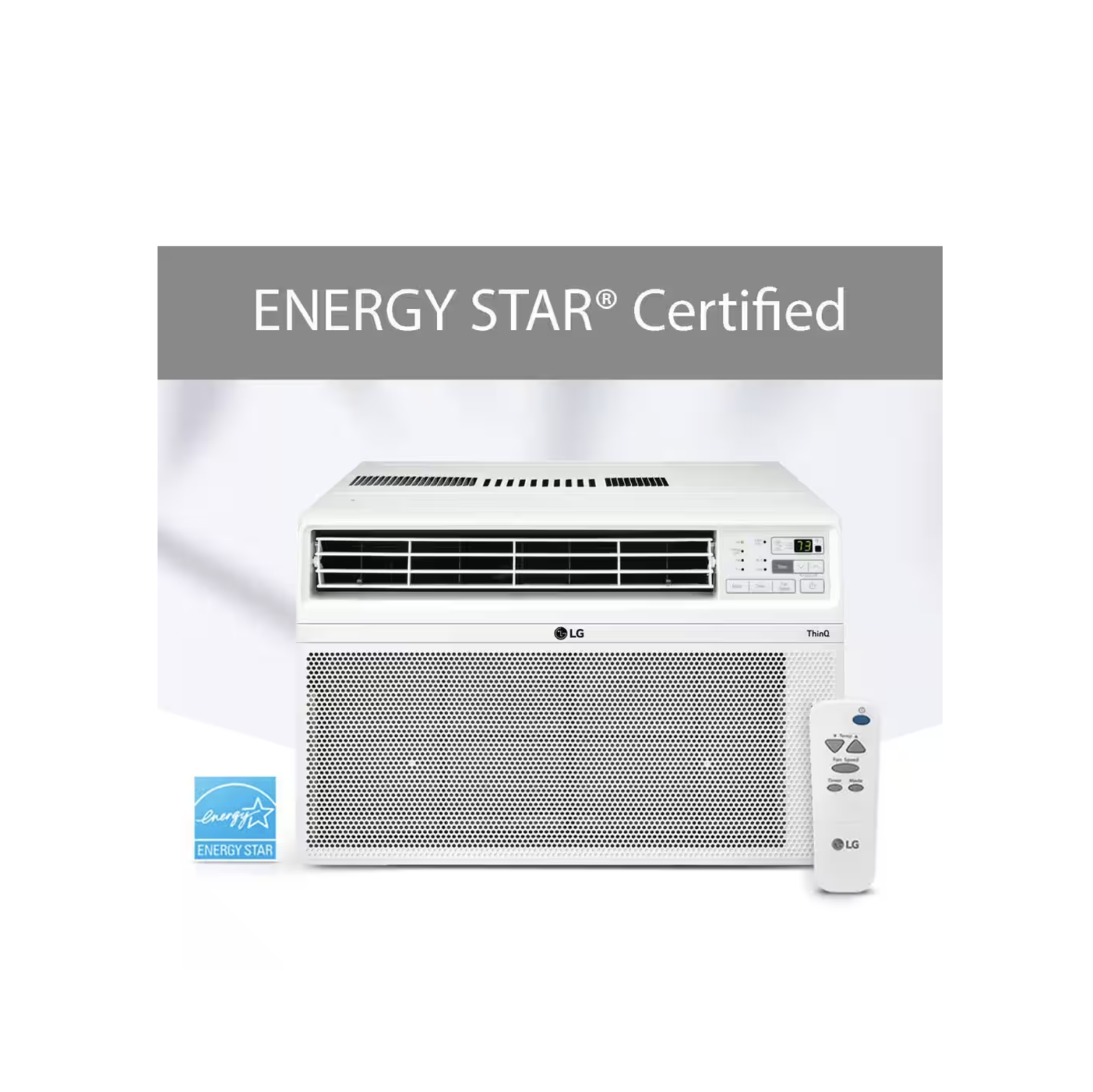LG 12 000 BTU Window Smart Air Conditioner Cools 550 Sq. pi. Ultra silencieux, Energy Star, Fonctionne avec ThinQ, Amazon Alexa, Hey Google et