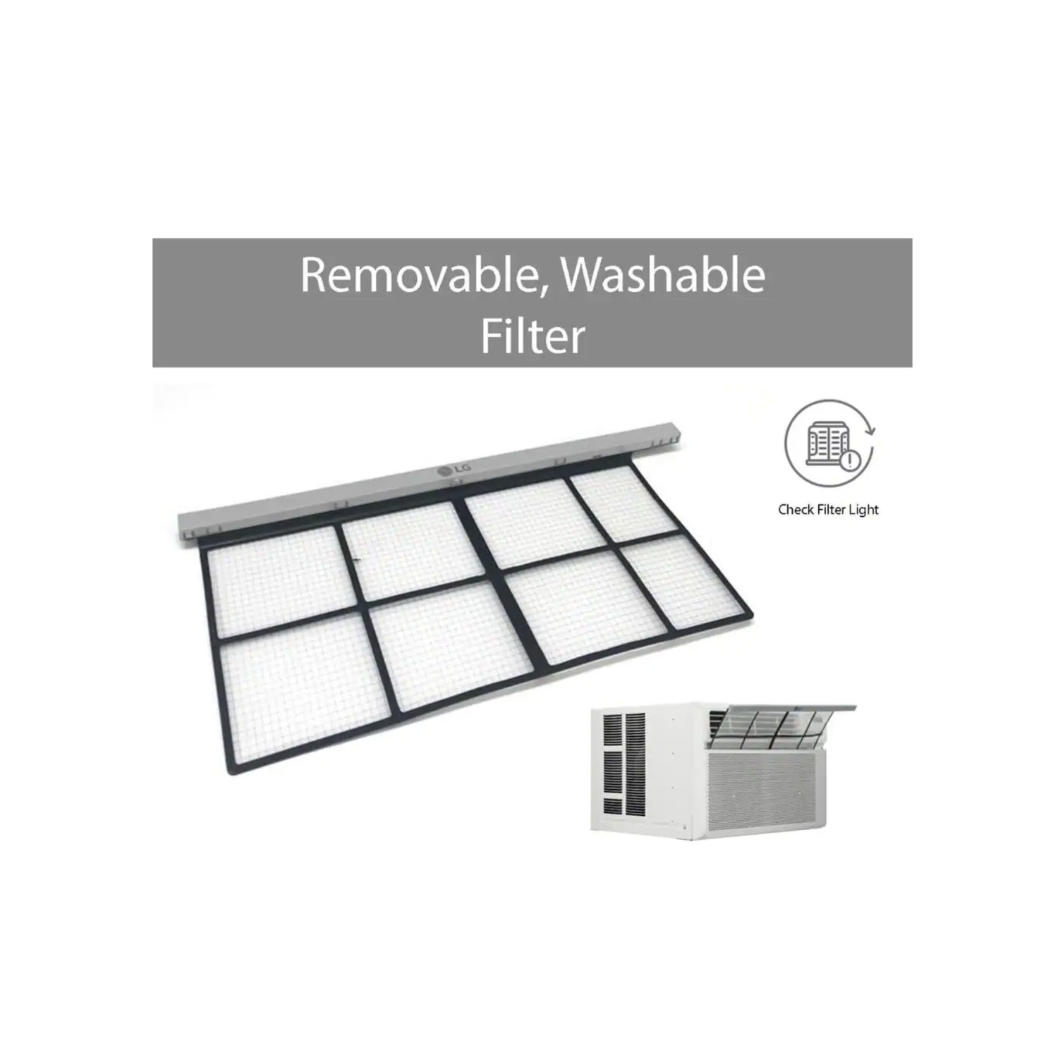 LG 12 000 BTU Window Smart Air Conditioner Cools 550 Sq. pi. Ultra silencieux, Energy Star, Fonctionne avec ThinQ, Amazon Alexa, Hey Google et