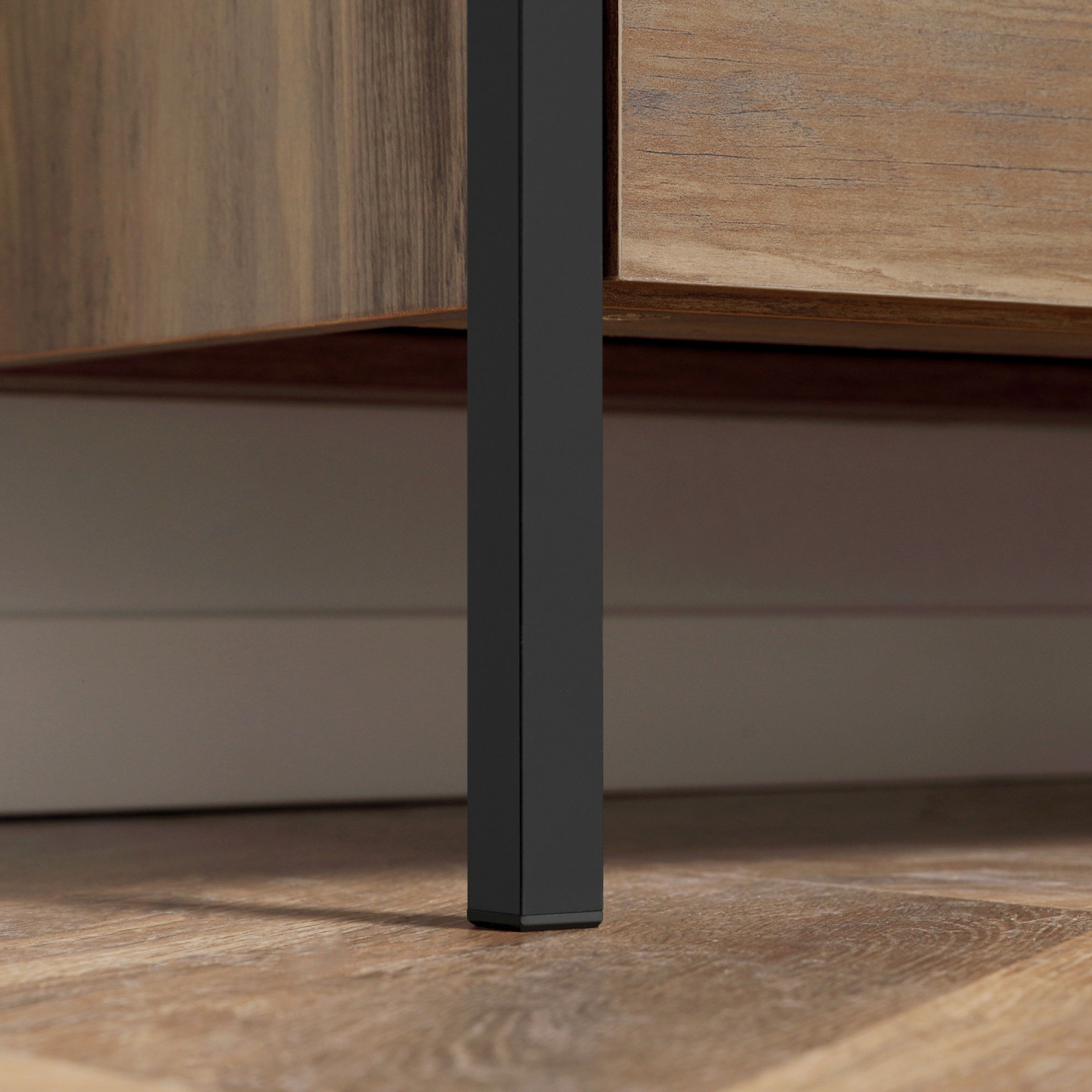 HOMCOM Dresser for Bedroom with 4 Drawers, Chest of Drawers with Metal Frame and Handles for Living Room, Hallway, Brown