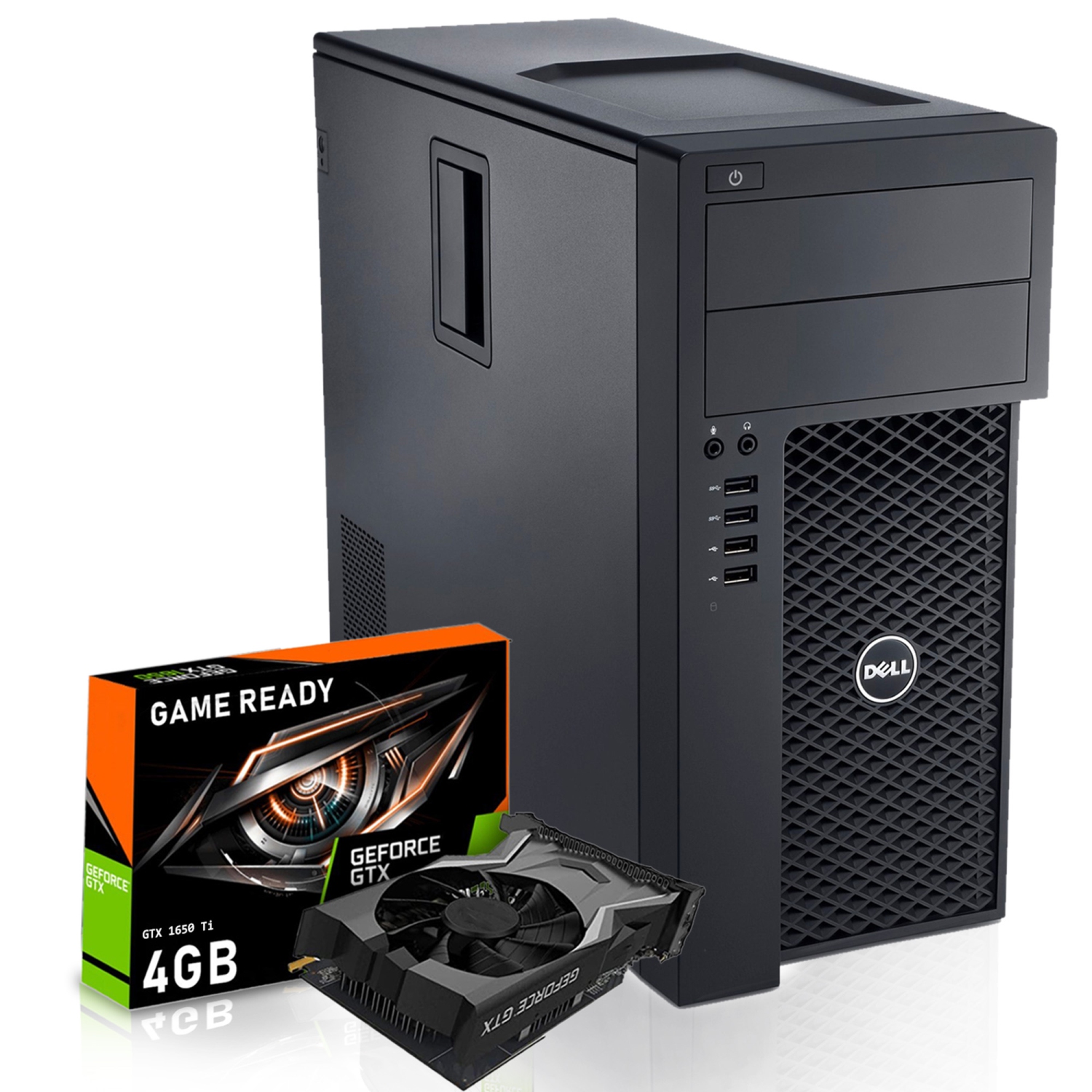 Gaming PC Dell Business Tower | 1TB SSD | 32GB DDR4 Memory | Intel Core i7 6700 | DDR5 NVIDIA GTX 1650 | Win 10 Pro | Gaming Keyboard & Mouse | HDMI | WiFi - Refurbished (Good)