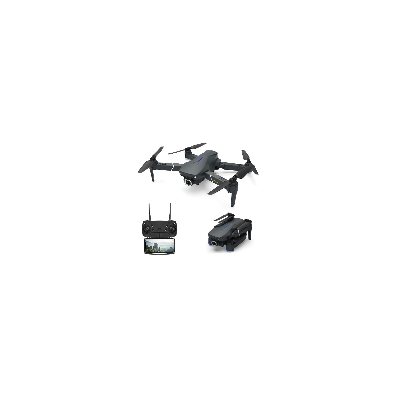 EACHINE Foldable RC Drone Quadcopter RTF with Wifi FPV, 4K HD, Wide Angle Camera, High Hold Mode - E520