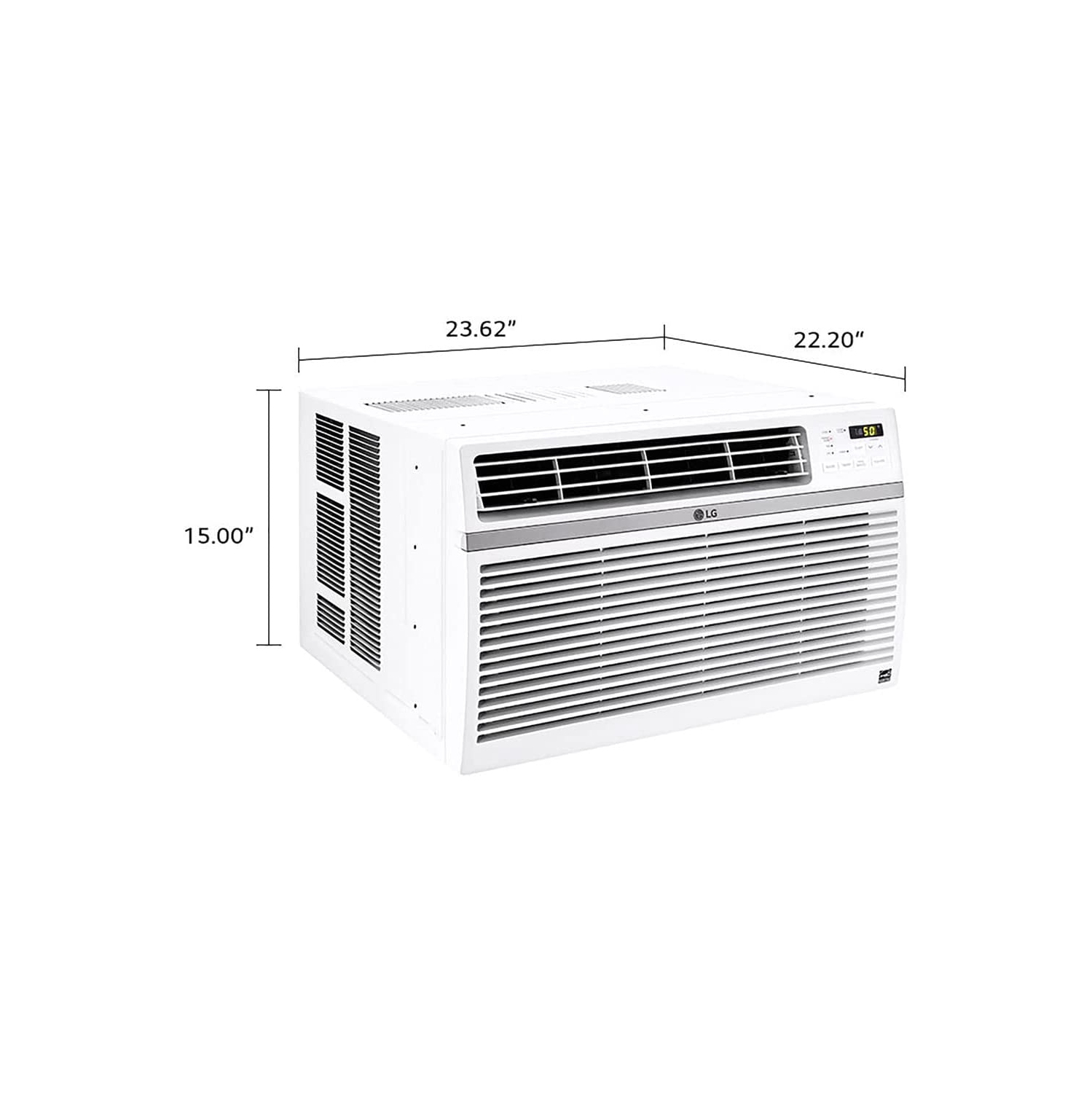 Climatiseur de fenêtre LG 12 000 BTU, refroidit 550 pieds carrés., fonctionnement silencieux, télécommande, 3 vitesses de refroidissement, 115 V