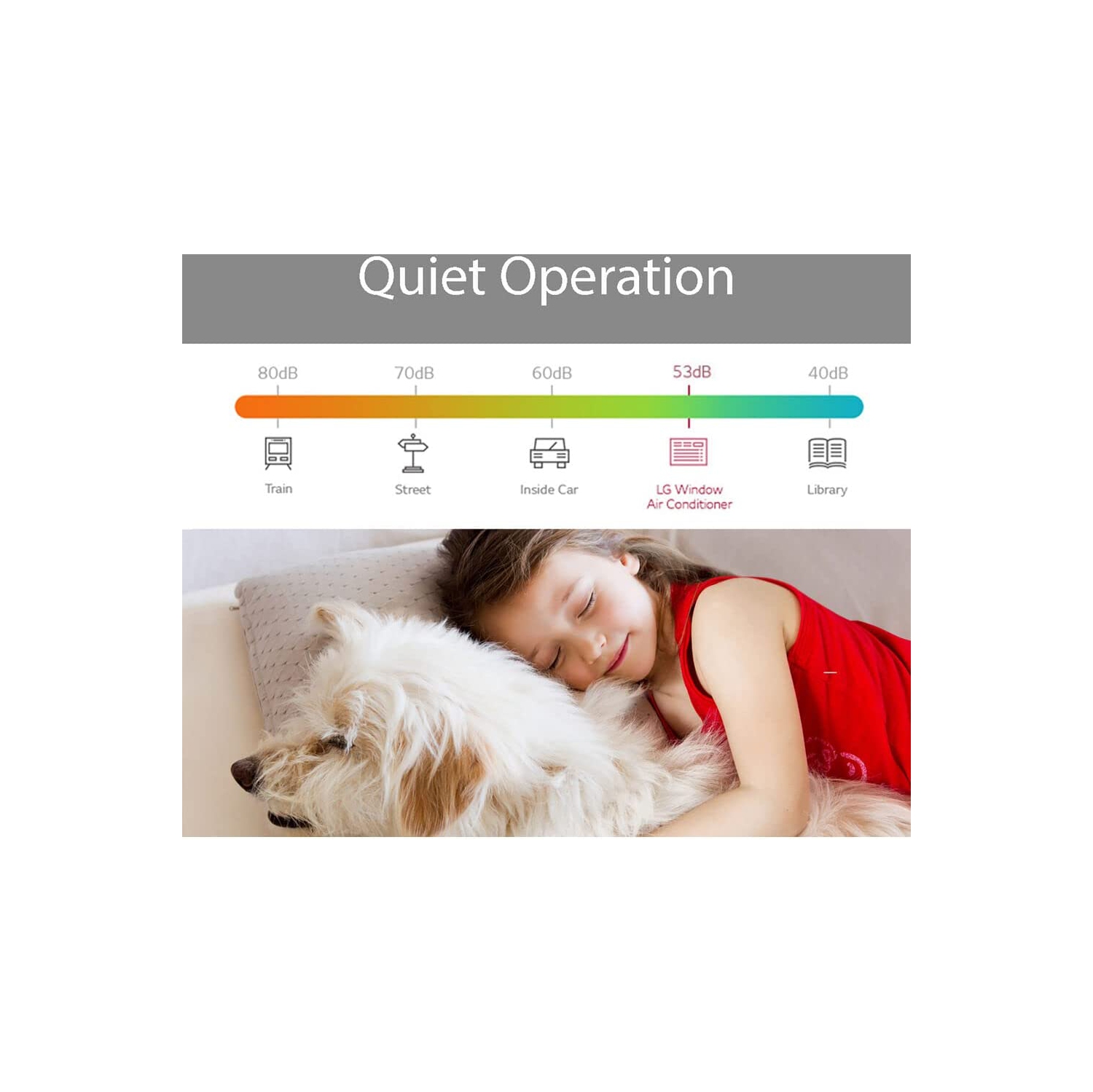 Climatiseur de fenêtre LG 12 000 BTU, refroidit 550 pieds carrés., fonctionnement silencieux, télécommande, 3 vitesses de refroidissement, 115 V