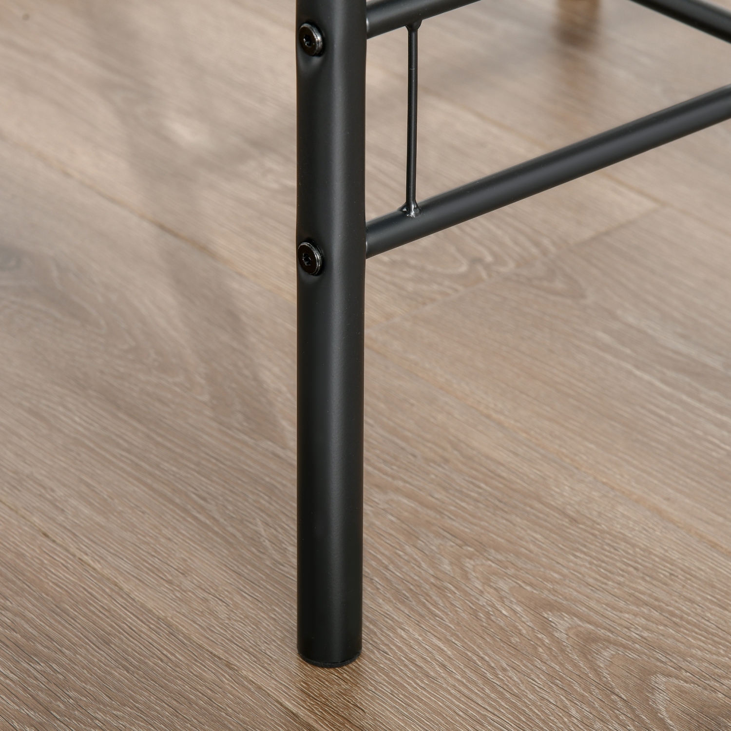 HOMCOM 3-Piece Dining Table Set, 31.5" Kitchen Table and Chairs Set for 2 with Storage Shelf, for Small Space, Dining Room, Living Room, Apartment,