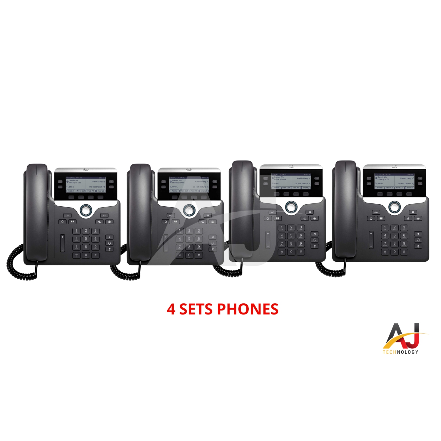 Refurbished CISCO CP-7821-K9 IP PHONE 7821 - VOIP PHONE - 4sets