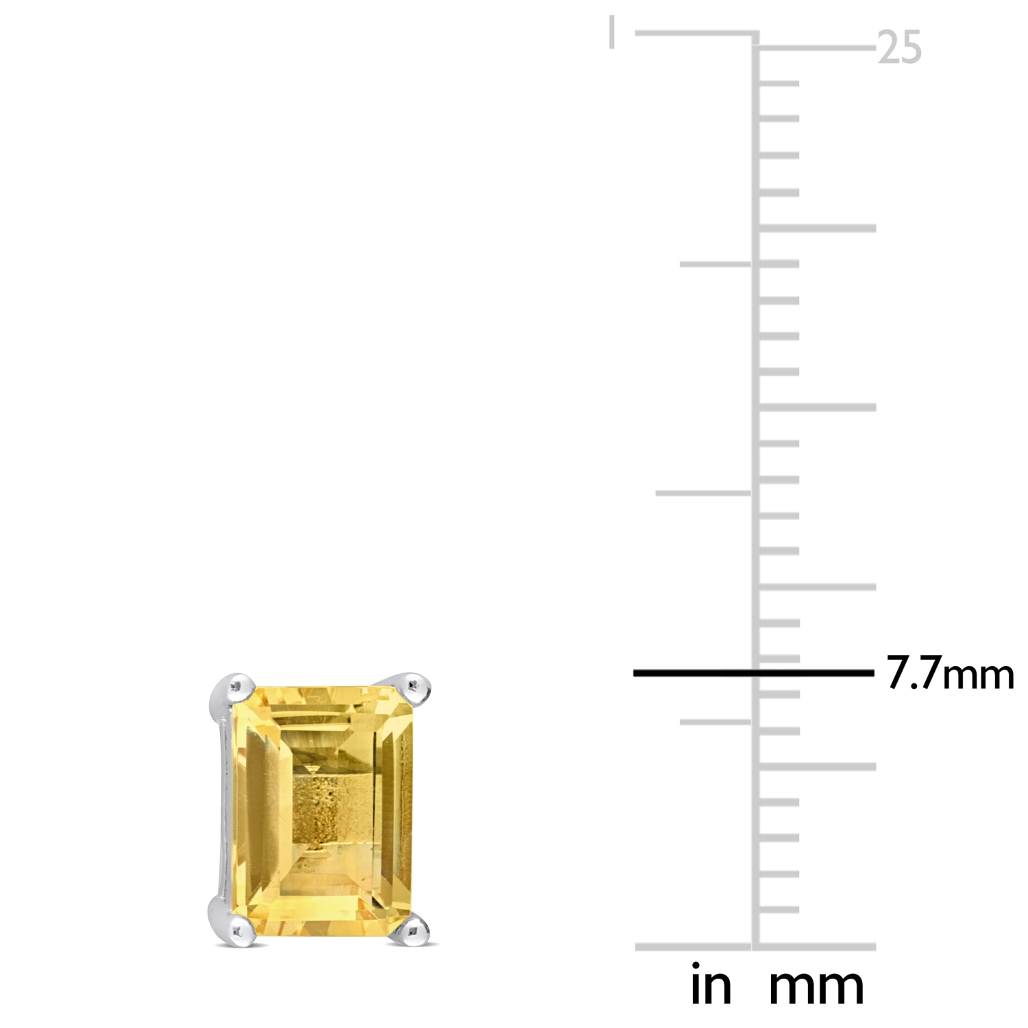 Amour Citrine Fashion Post Earrings Silver