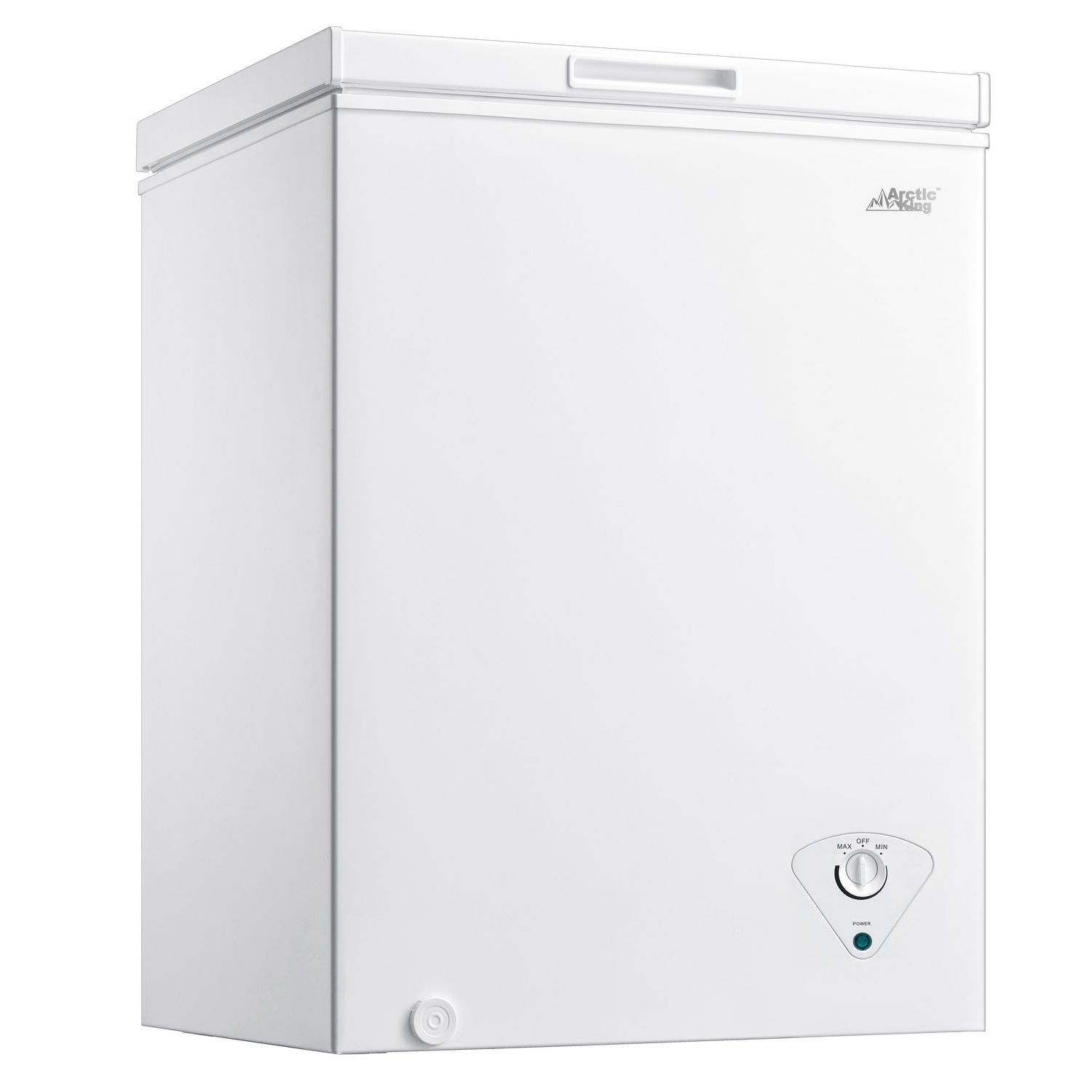 Arctic King 5.0 cu ft Chest Freezer - Adjustable Thermostat, Removable Basket, Accessible Defrost Drain, Perfect For Medium Spaces - white
