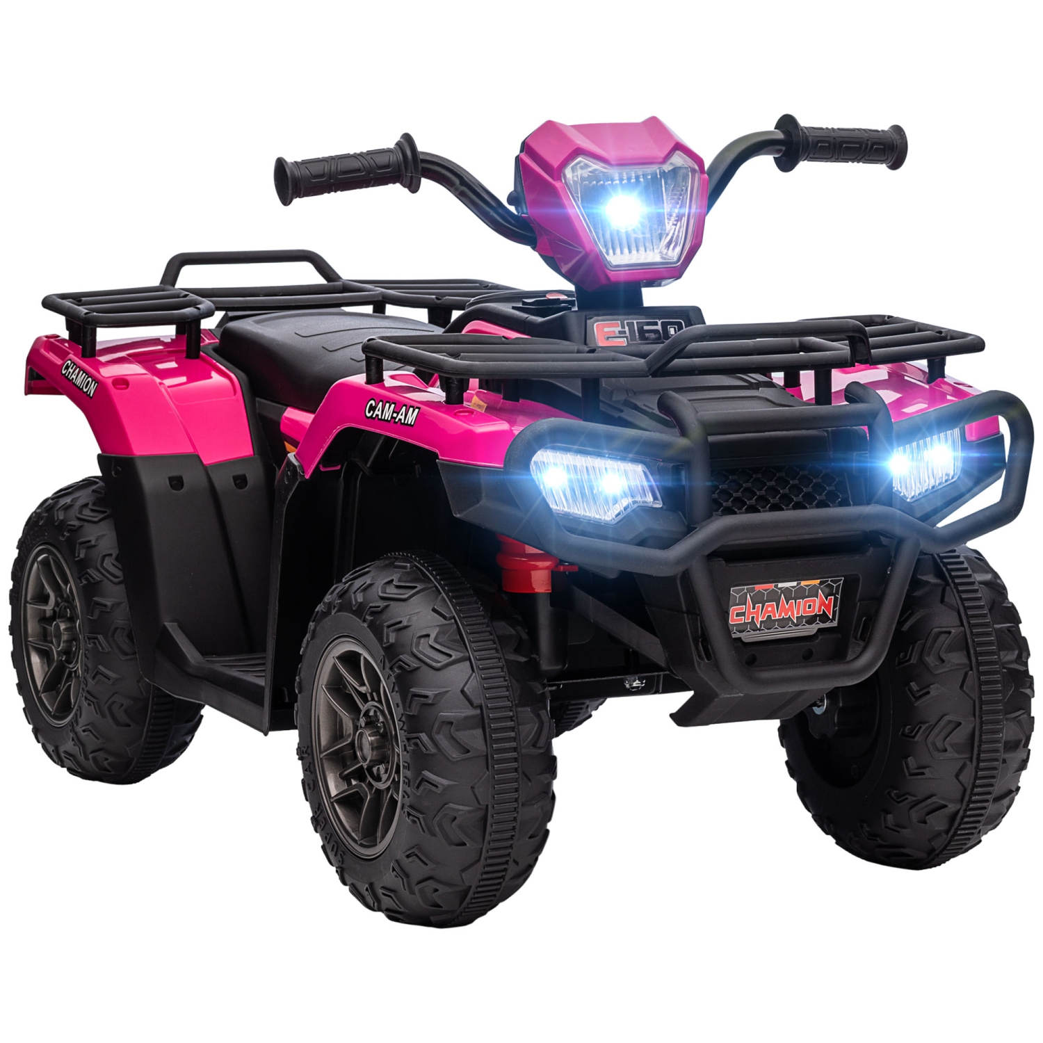 Aosom Quad pour enfants 12 V, quad à 4 roues, véhicule électrique alimenté par batterie avec lumières LED musicales, pneus à bande de roulement, pour