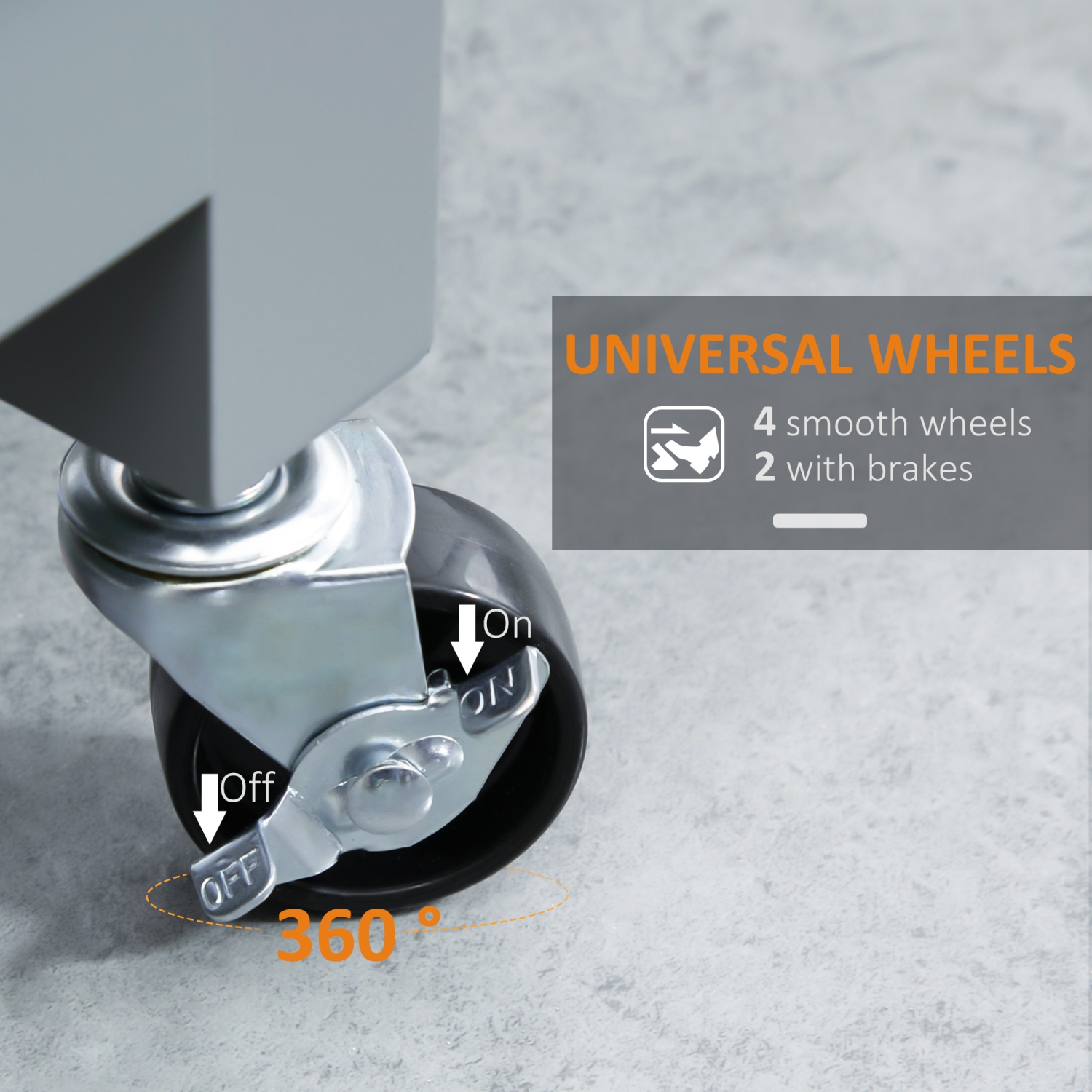 HOMCOM – Chariot de cuisine roulant avec plateau et tiroir en bois, îlot de cuisine sur roulettes pour salle à manger, gris